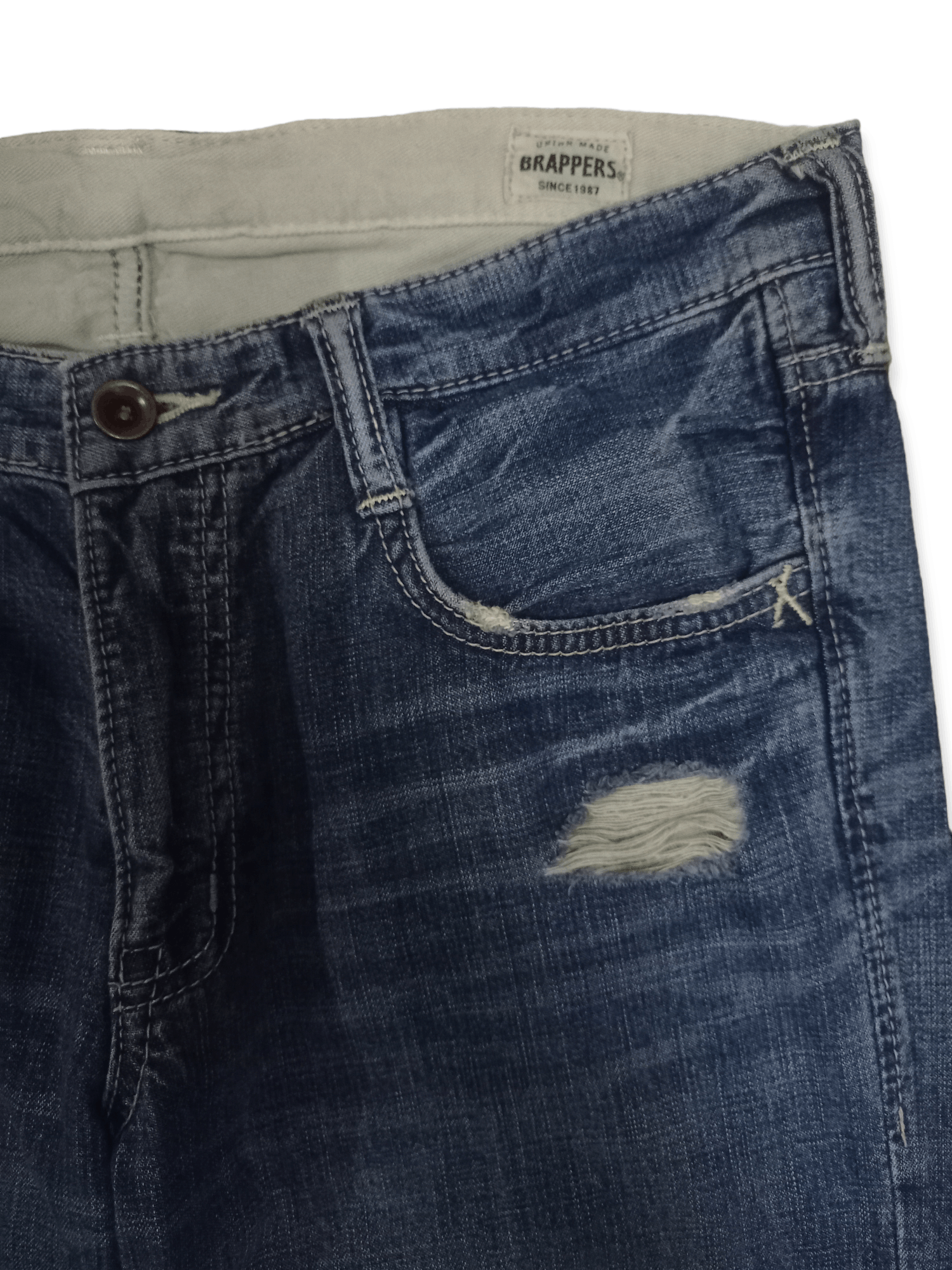 Japanese Brand Vintage Japanese Brand Union Made Distressed Loose Jeans Size US 31 - 5 Thumbnail