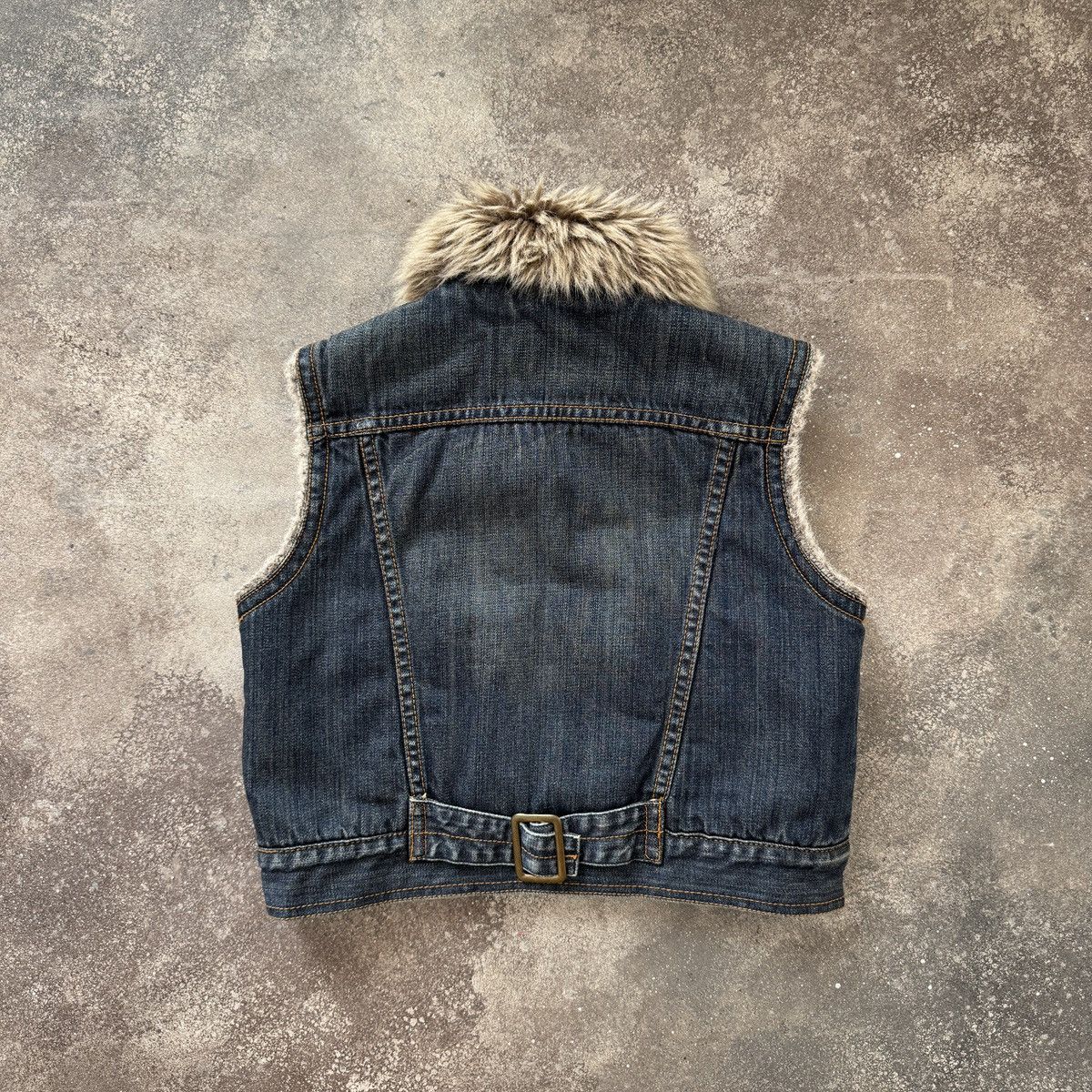 Seditionaries Japan Style Vintage Y2K Grunge Faux Fur Cropped Vest Size M / US 6-8 / IT 42-44 - 8 Thumbnail