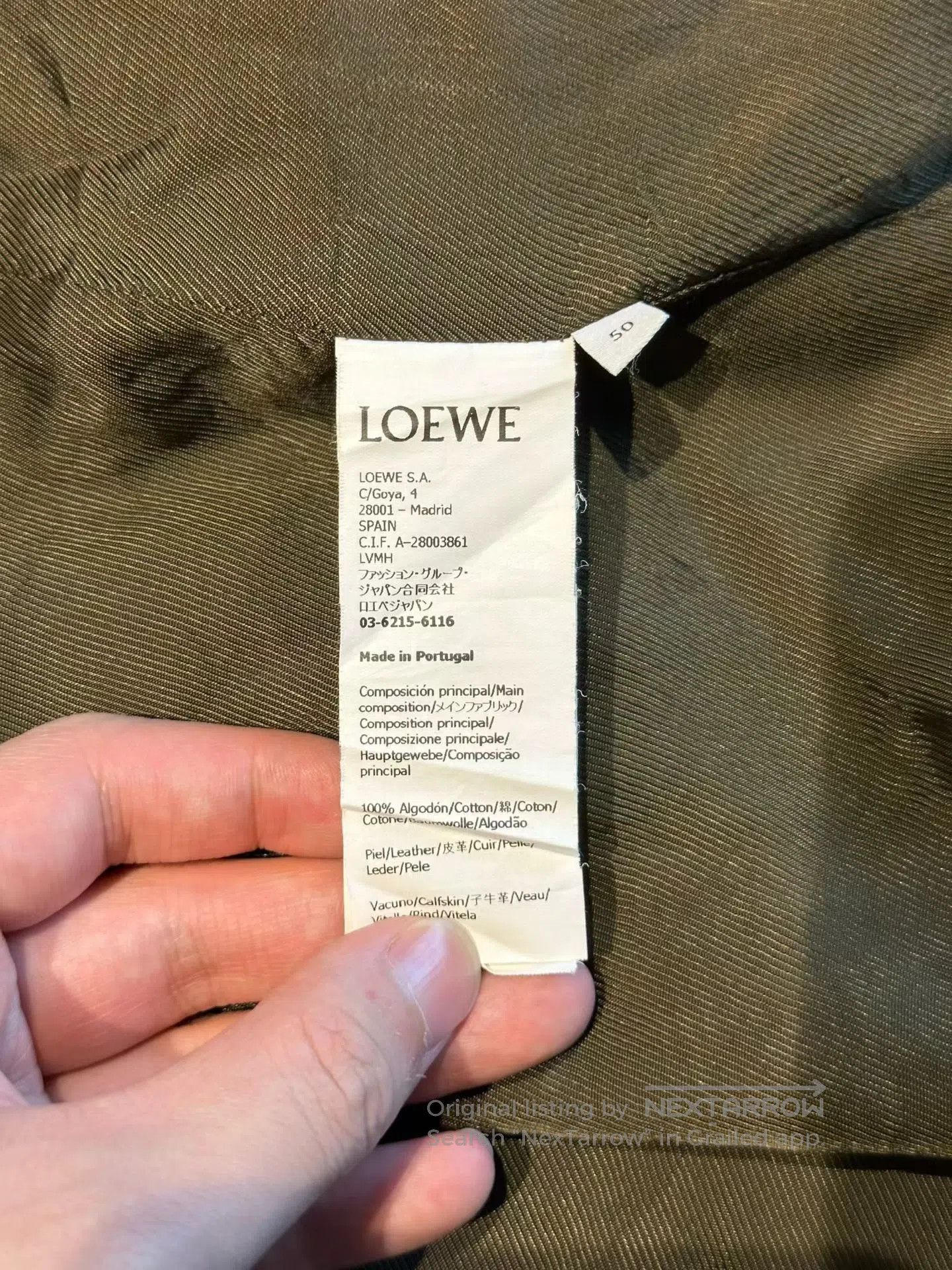 Loewe Loewe Khaki Leather Patch Jacket| Size US M / EU 48-50 / 2 - 4 Thumbnail