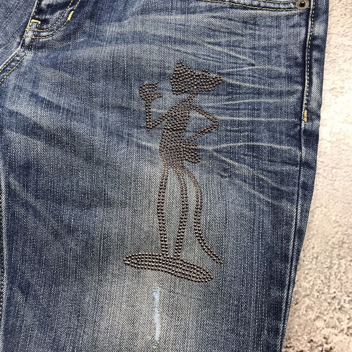 Vintage Vintage 90s Iceberg Distressed Baggy Flared Jeans Grunge 29 Size US 29 - 4 Thumbnail