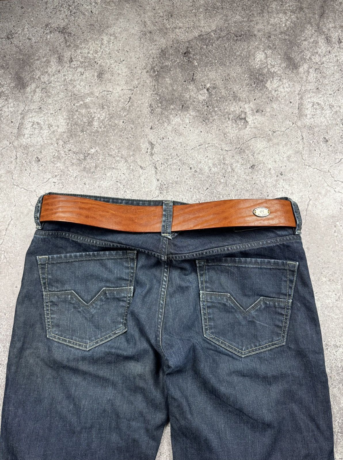 G-Star Vintage G Star Japanesse Leather Belt Very Rare Brown Gold Size ONE SIZE - 4 Thumbnail