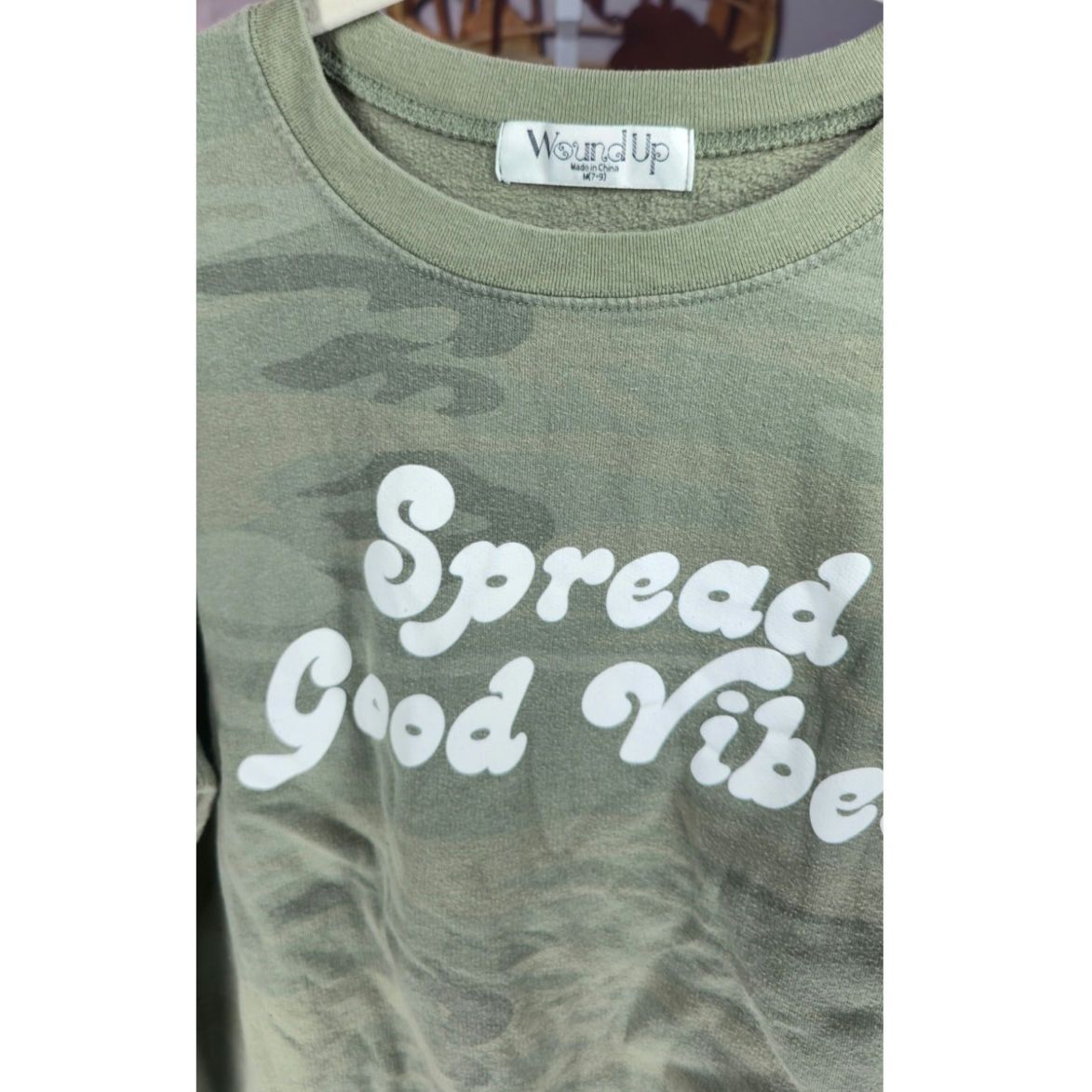Other WoundUp Green Camo Spread Good Vibes Sweatshirt Size Medium Size M / US 6-8 / IT 42-44 - 4 Thumbnail