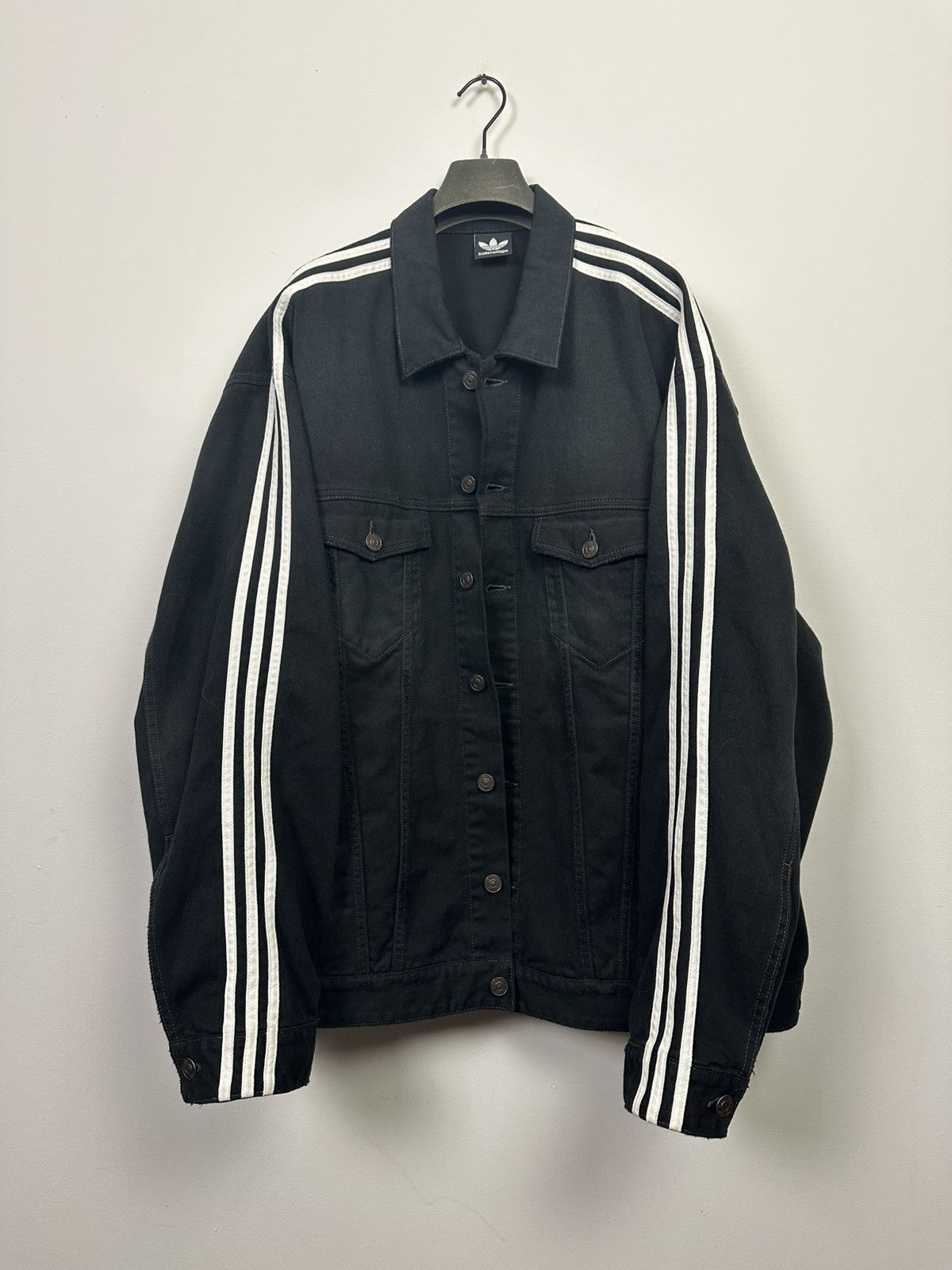Adidas × Balenciaga Oversized Denim Jacket Size US L / EU 52-54 / 3 - 1 Thumbnail