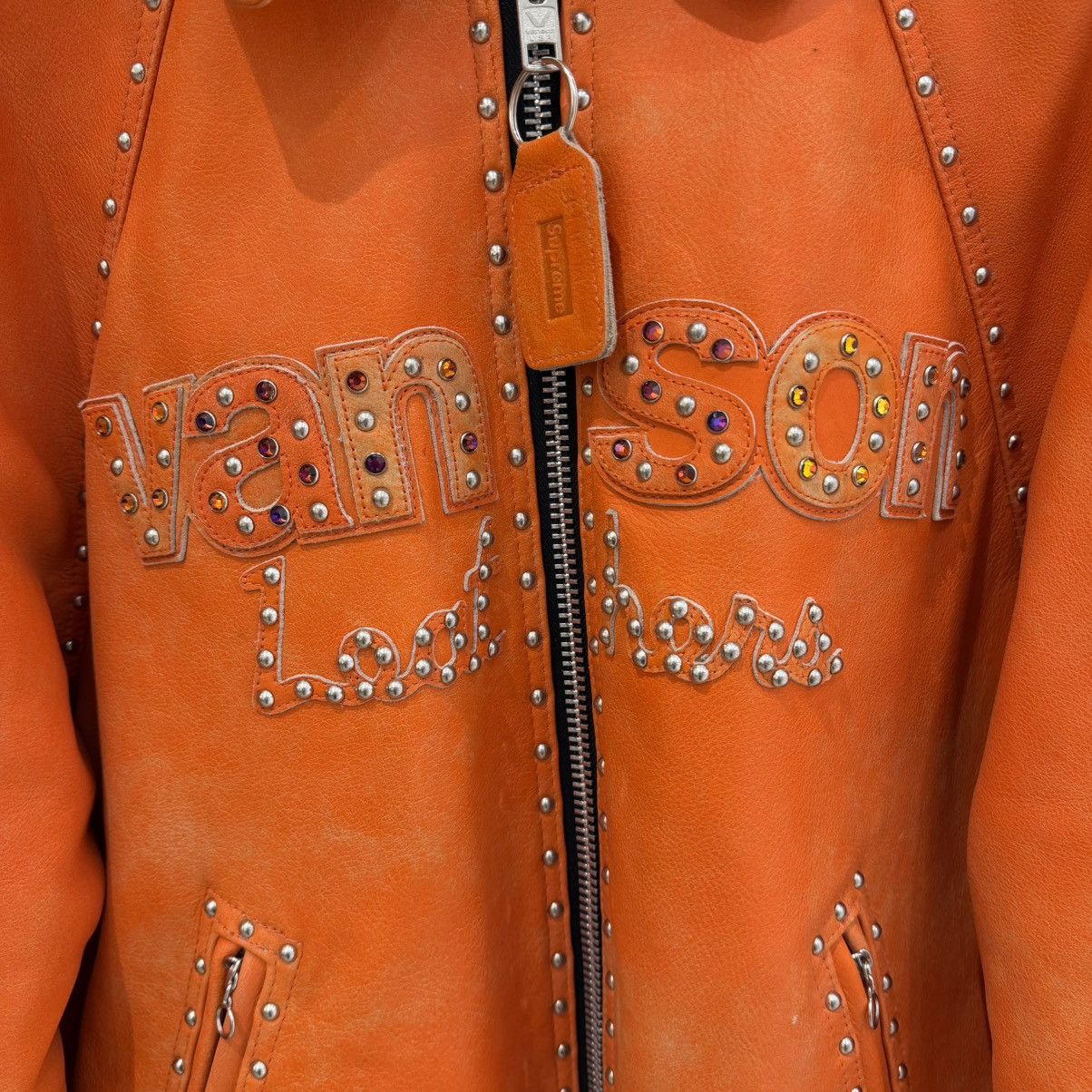 Supreme × Vanson Leathers Supreme Vanson Leathers b.b. Simon Jacket (FW25) Orange Size US L / EU 52-54 / 3 - 5 Thumbnail