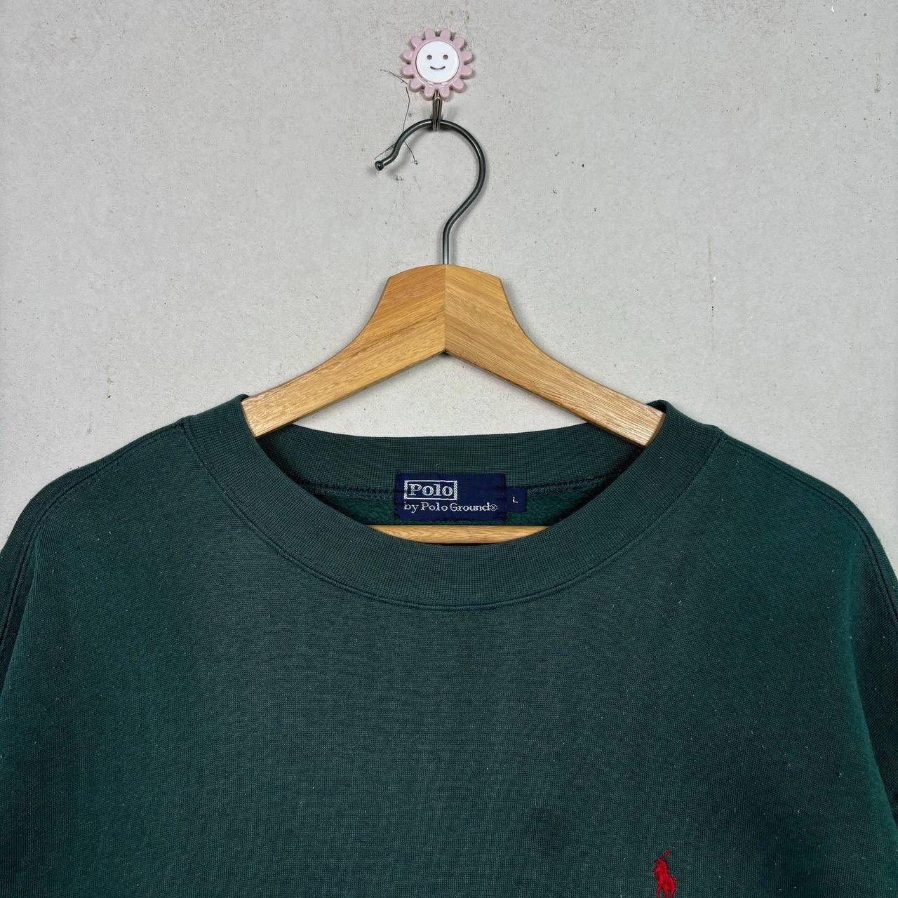 Polo Ralph Lauren Vintage Polo Ground Green Sweatshirt L Japanese Archival Size US L / EU 52-54 / 3 - 3 Thumbnail