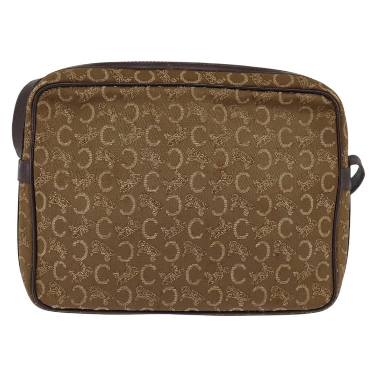 Celine CELINE C Sulky Shoulder Bag Canvas Brown Gold Size ONE SIZE - 3 Thumbnail