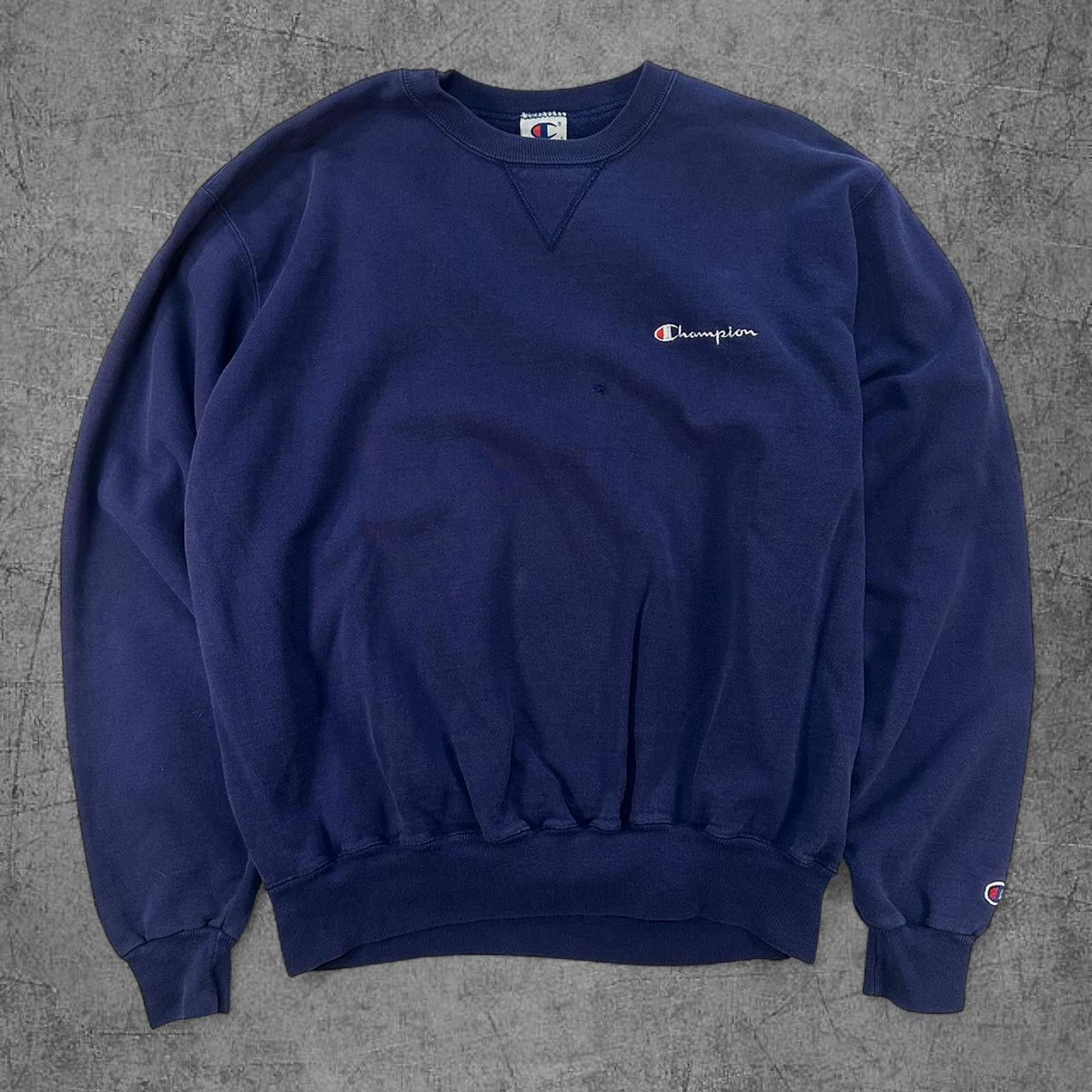 Champion Vintage 90s Navy Champion Crewneck Size US XL / EU 56 / 4 - 1 Thumbnail