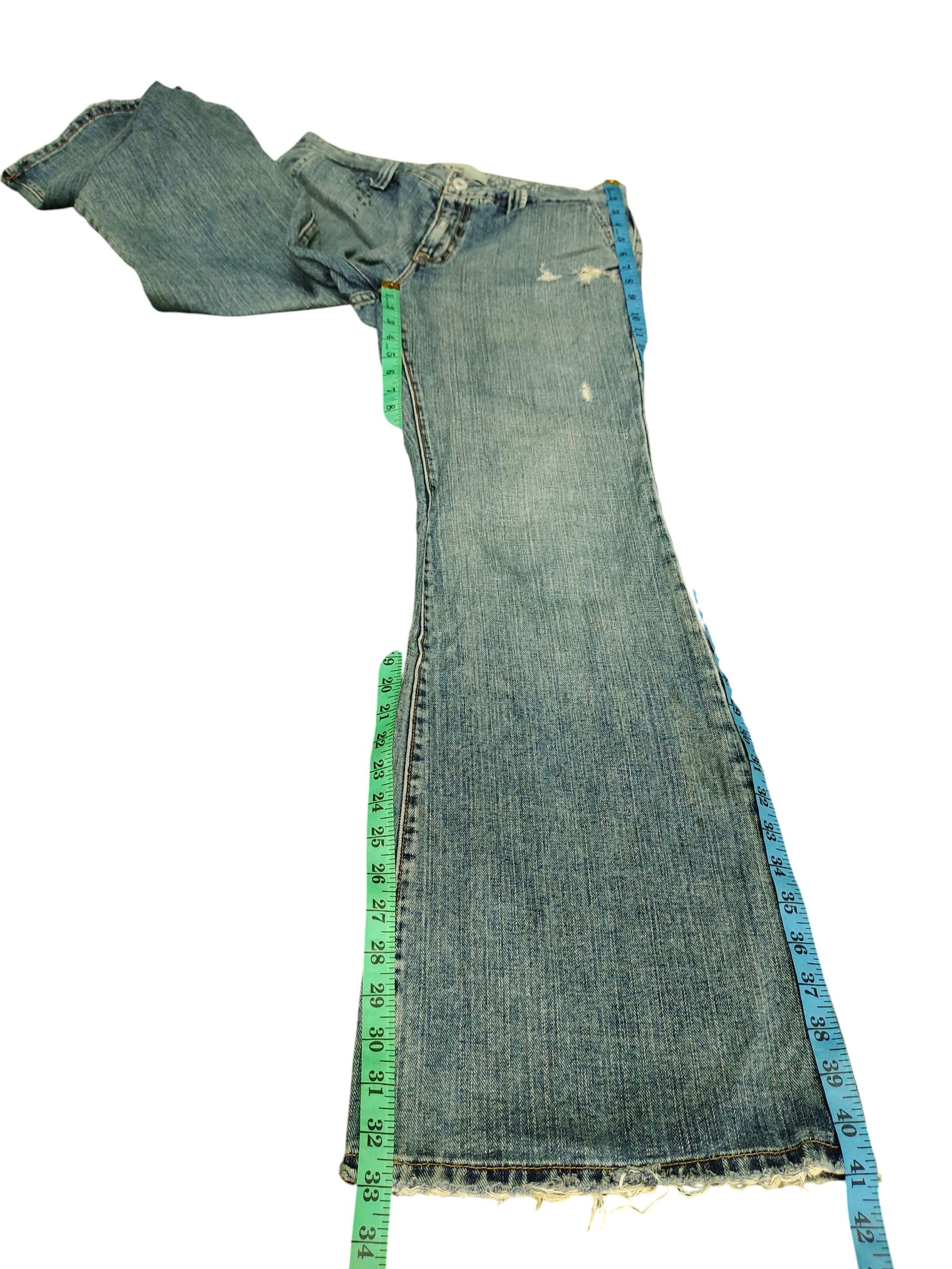 If Six Was Nine Flare Jeans Gap Distress Denim Bootcut Low Rise Size US 32 / EU 48 - 16 Thumbnail