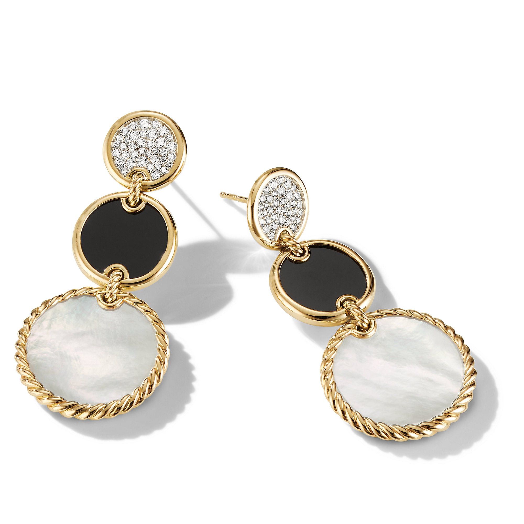 David Yurman o1w1db10526 E17011D/Size 9/Drop Earrings in Golden/Black Size ONE SIZE - 2 Thumbnail