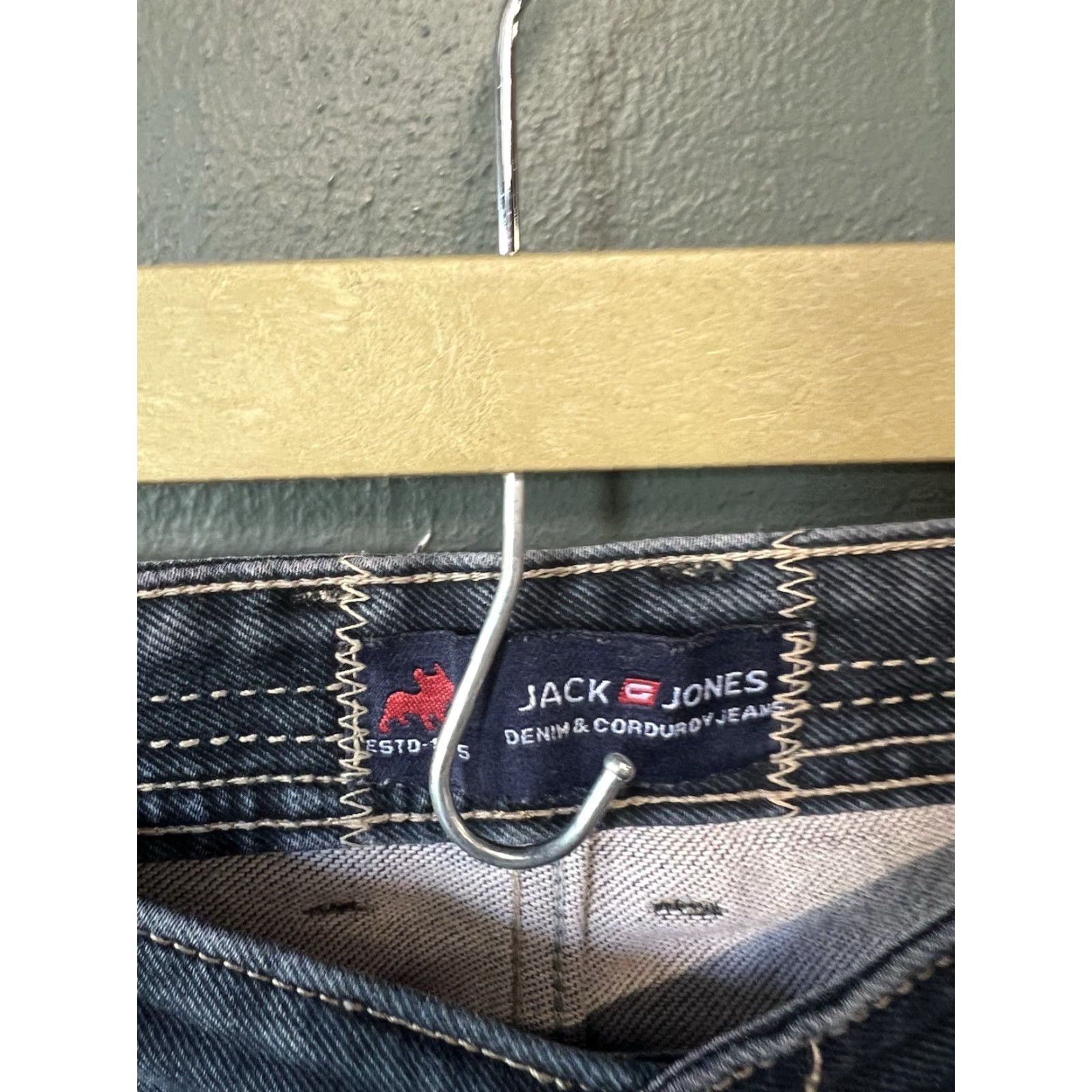 Denime Jack and Jones Jeans Men Denim Straight 32x27 Blue Regular 32 Inseam Jeans Mens Jeans Straight Size US 32 / EU 48 - 3 Thumbnail