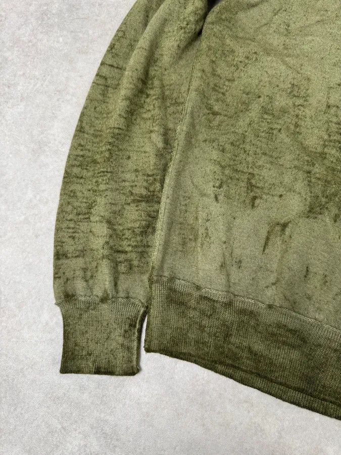 Dolce & Gabbana 2000s Dolce & Gabbana Aged V-Neck Green Sweater Size US M / EU 48-50 / 2 - 8 Thumbnail