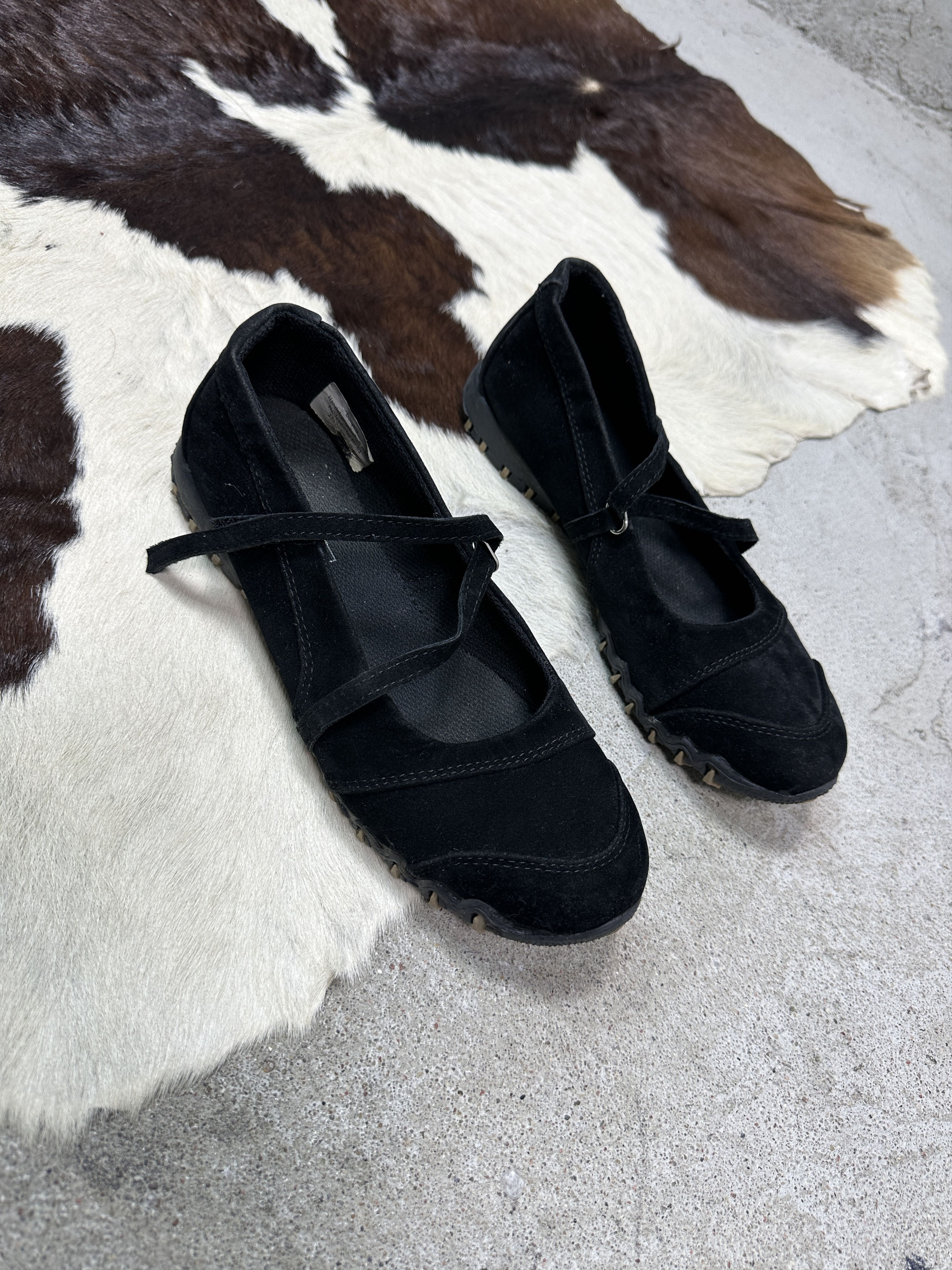 Vintage Vintage Avant Garde Asymmetrical Velcro Straps Mary Jane Y2K Size US 9 / IT 39 - 1 Thumbnail