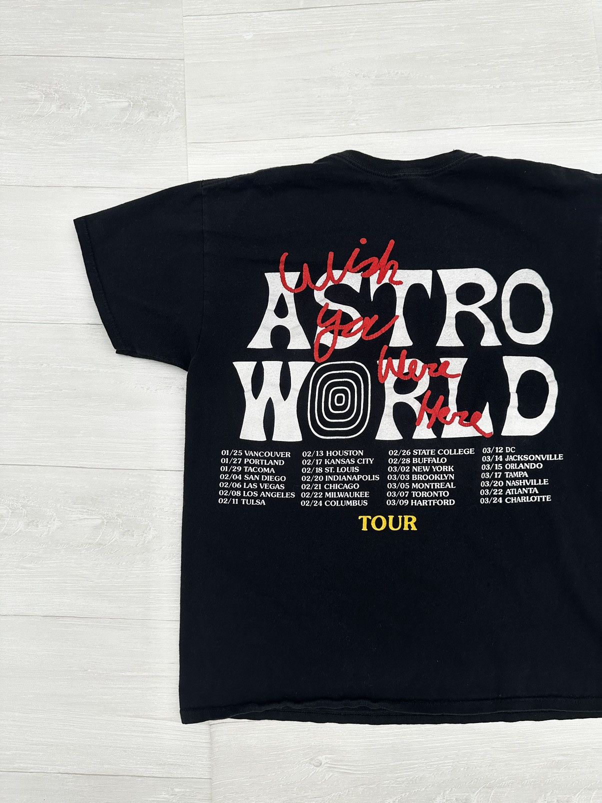 Travis Scott Travis Scott Black Astroworld Wish You Were Here Tee Large Size US L / EU 52-54 / 3 - 2 Thumbnail