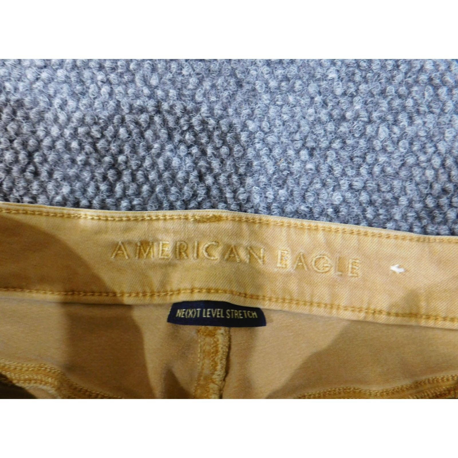 American Eagle Outfitters American Eagle Outfitters Jeans Women 10 Jegging High Rise Beige Denim Distressed Hem Zipper 26 Inseam Size 32" / US 10 / IT 46 - 3 Thumbnail