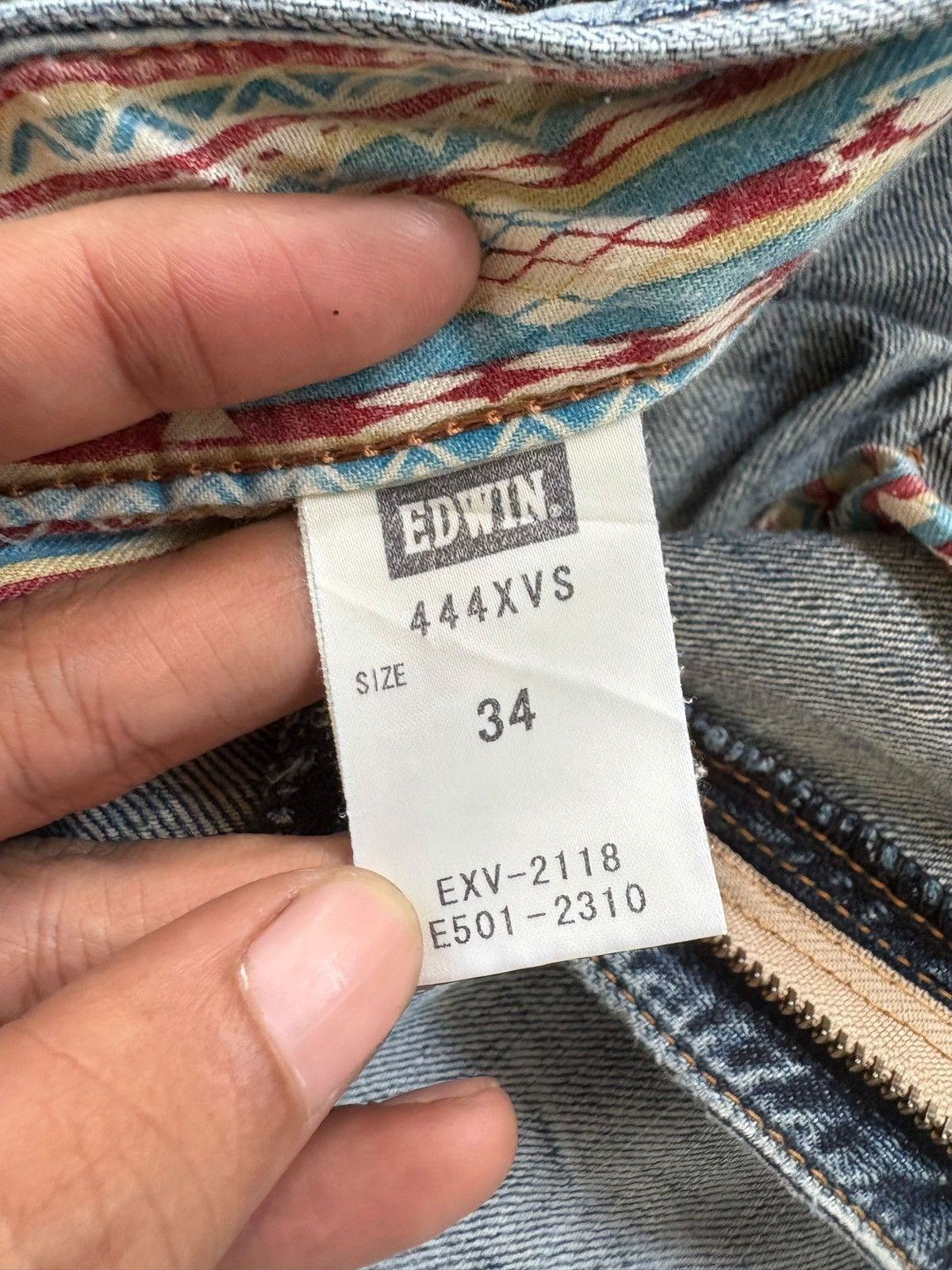 Edwin Exclusive Vintage Edwin Faded Distressed Baggy Jeans Size US 36 / EU 52 - 10 Thumbnail
