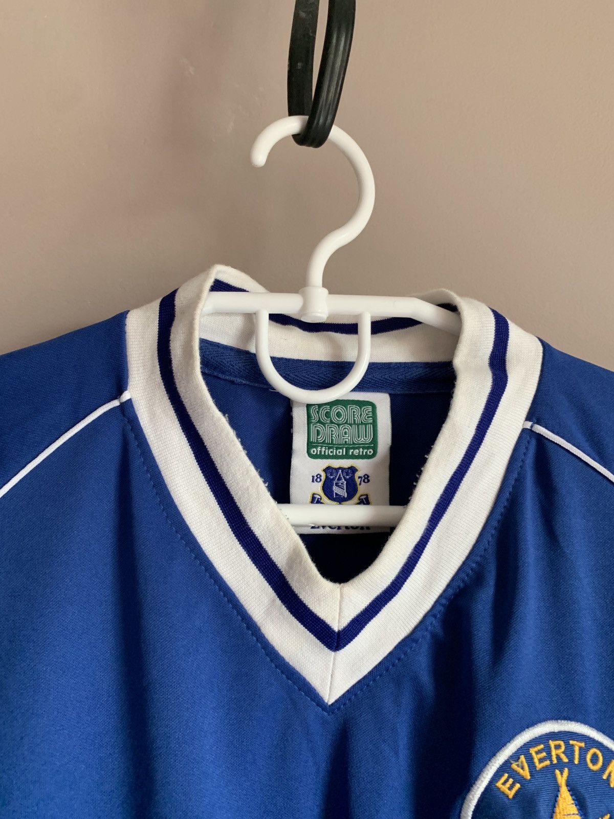Vintage Everton 1982 Home Football Shirt Retro Score Draw Retro Sz L Size US L / EU 52-54 / 3 - 5 Thumbnail