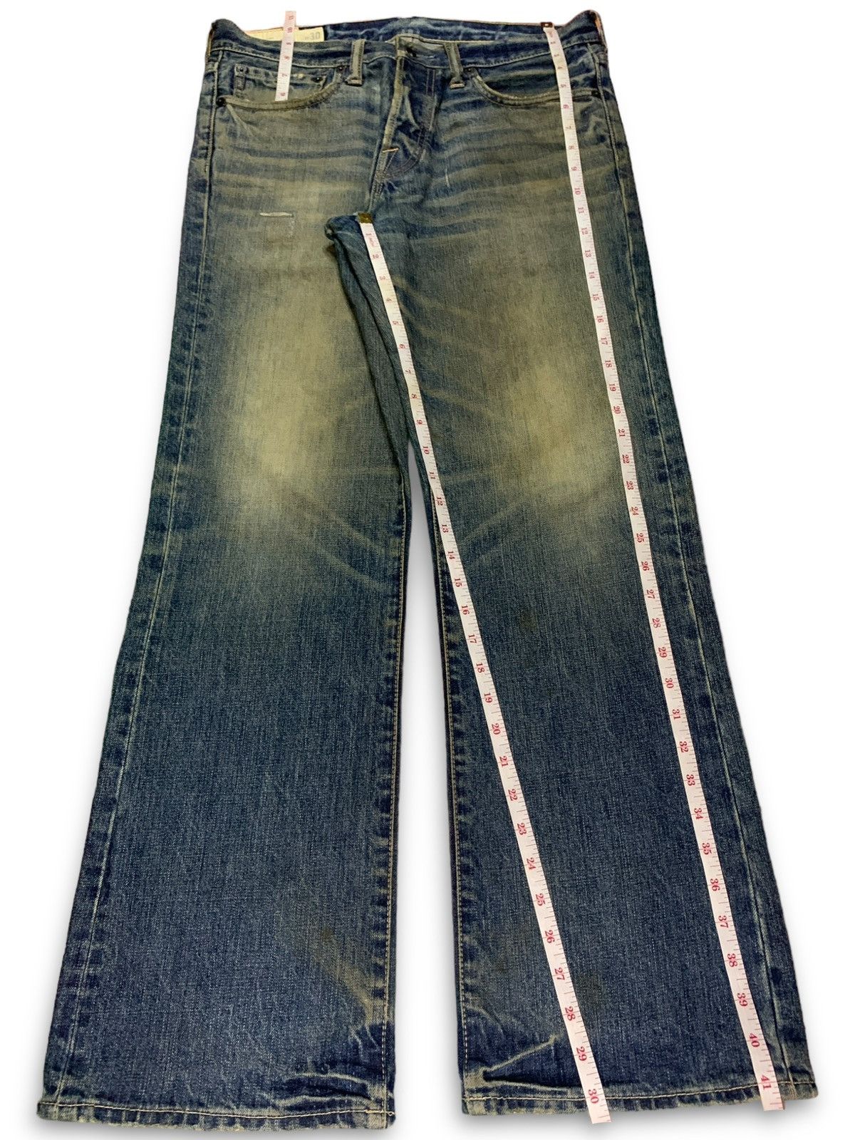 Abercrombie & Fitch Vintage Abercrombie Rusty Wash Distressed Flare Jeans 32x31 Size US 32 / EU 48 - 12 Thumbnail