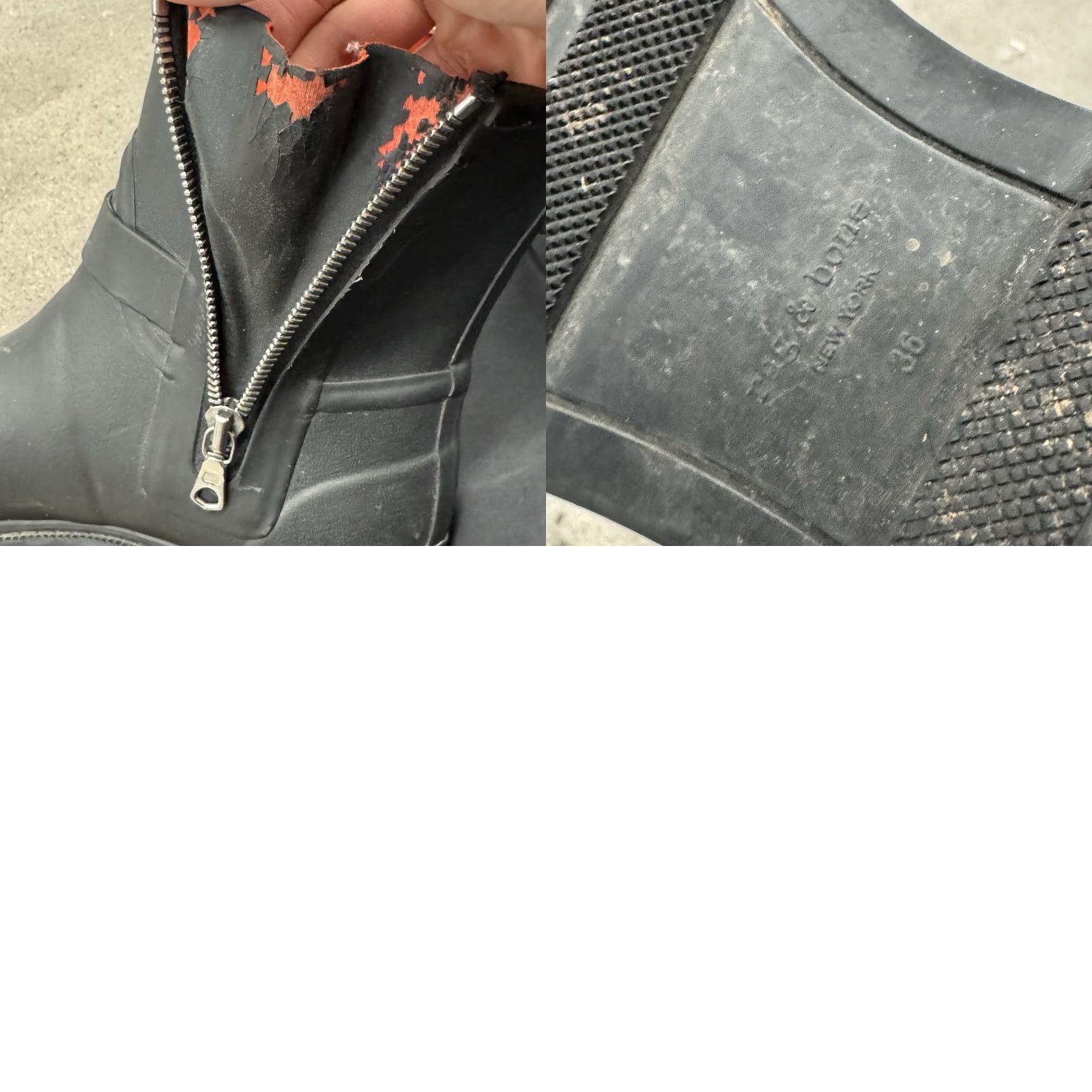 Rag & Bone Rag & Bone Moto Rain Boots Black Rubber Size 36 Size US 6 / IT 36 - 8 Thumbnail