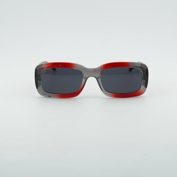 Hugo HUGO HG 1281/S 0268 IR Sunglasses Grey and Red Rectangle Size ONE SIZE - 8 Thumbnail
