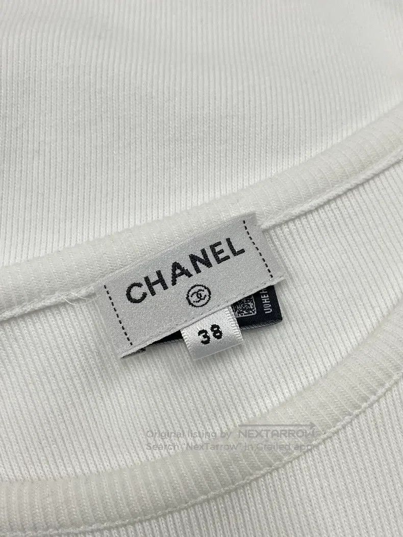 Chanel Chanel 23C white beaded letter embroidery short sleeves Size XS / US 0-2 / IT 36-38 - 4 Thumbnail