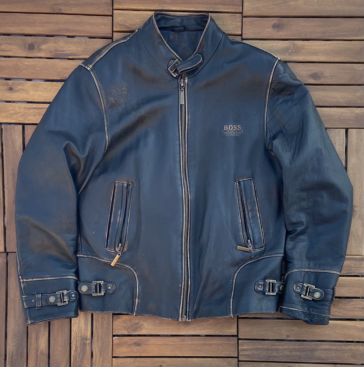 Hugo Boss 🟤Rare Vintage Hugo Boss Leather Jacket🟤 Size US S / EU 44-46 / 1 - 1 Thumbnail
