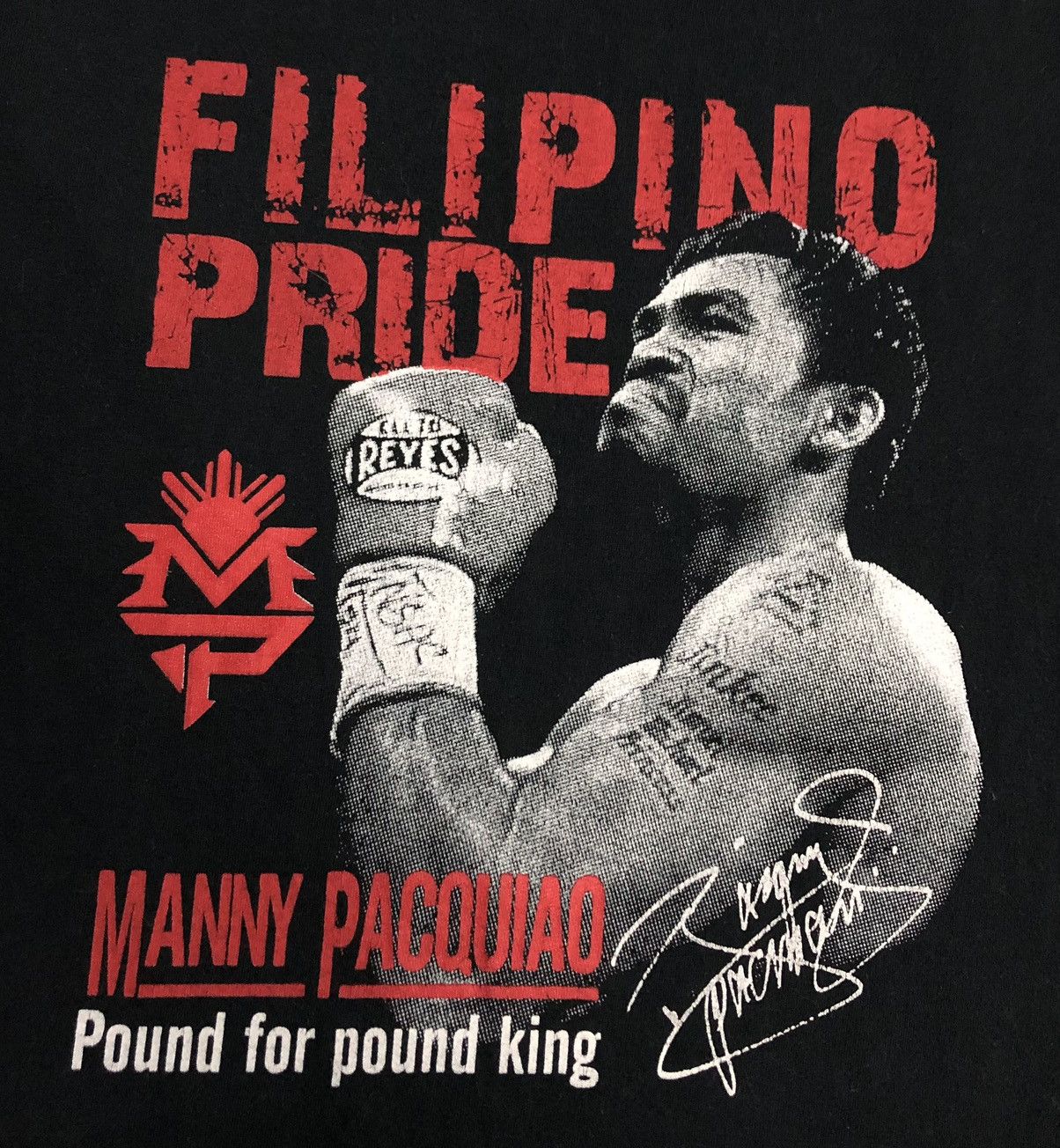 Vintage Filipino Pride Manny Pacquiao Pound For Pound King T-Shirt Size US XL / EU 56 / 4 - 3 Thumbnail