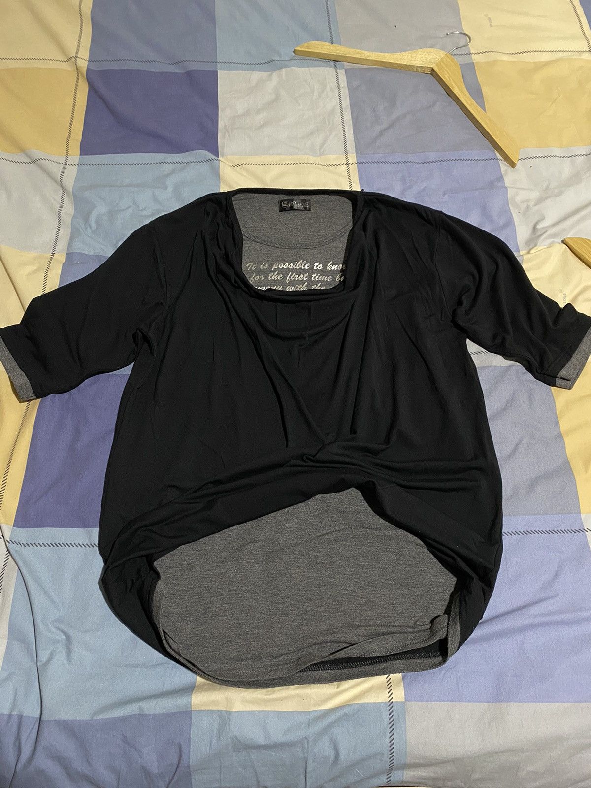 If Six Was Nine × Japanese Brand × Le Grande Bleu (L.G.B.) 2000s Collins hidden poem double layers lgb ifsixwasnine Size US L / EU 52-54 / 3 - 6 Thumbnail