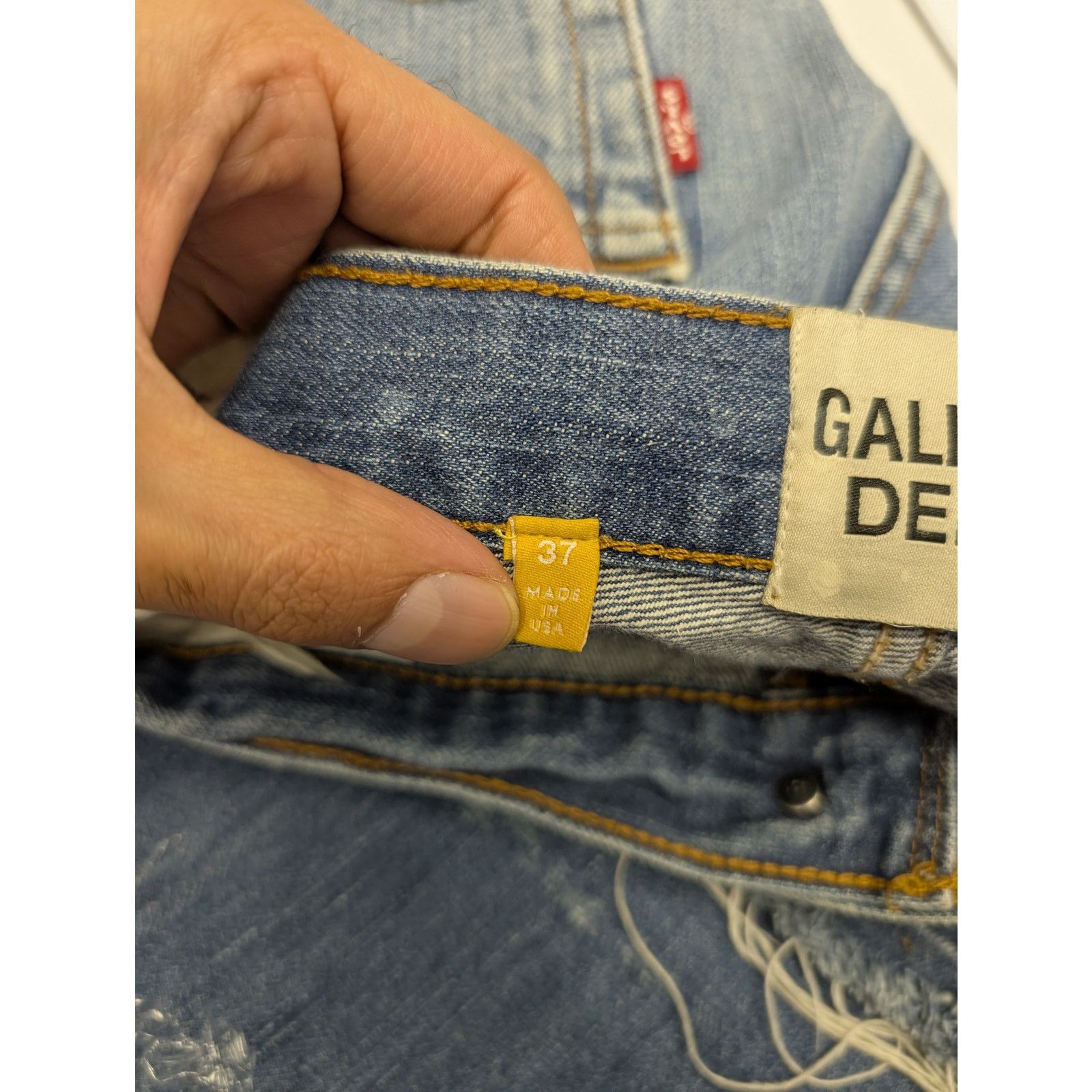 Gallery Dept. o1rshd1 Cropped Denim Jean in Blue Size US 36 / EU 52 - 14 Thumbnail