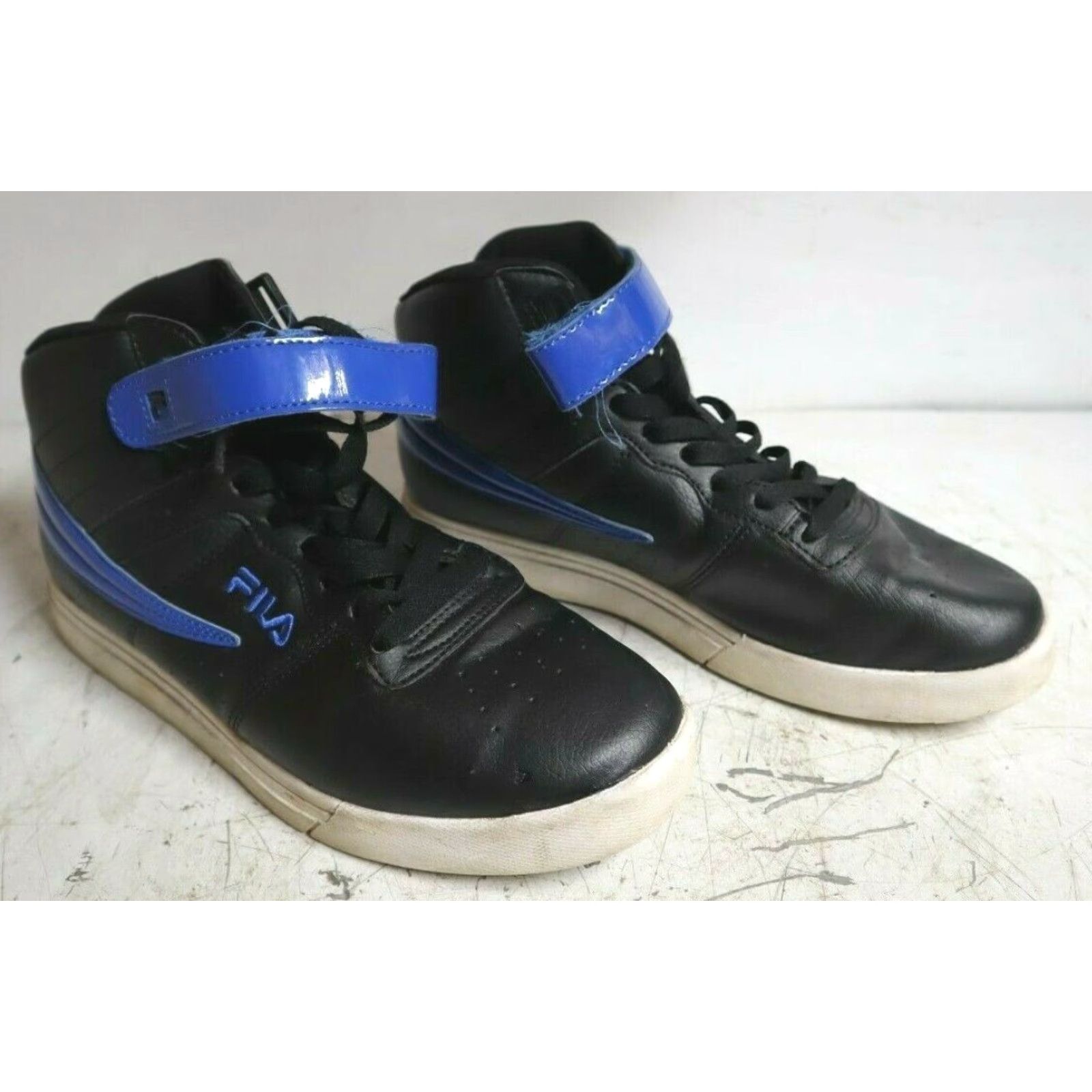 Fila Fila Shoes Mid Top Sneakers Black Blue Men 7 Size 7 Casual Athletic Leather Synthetic Lace Up 2010-2019 3CM00709-018 Size US M / EU 48-50 / 2 - 2 Thumbnail