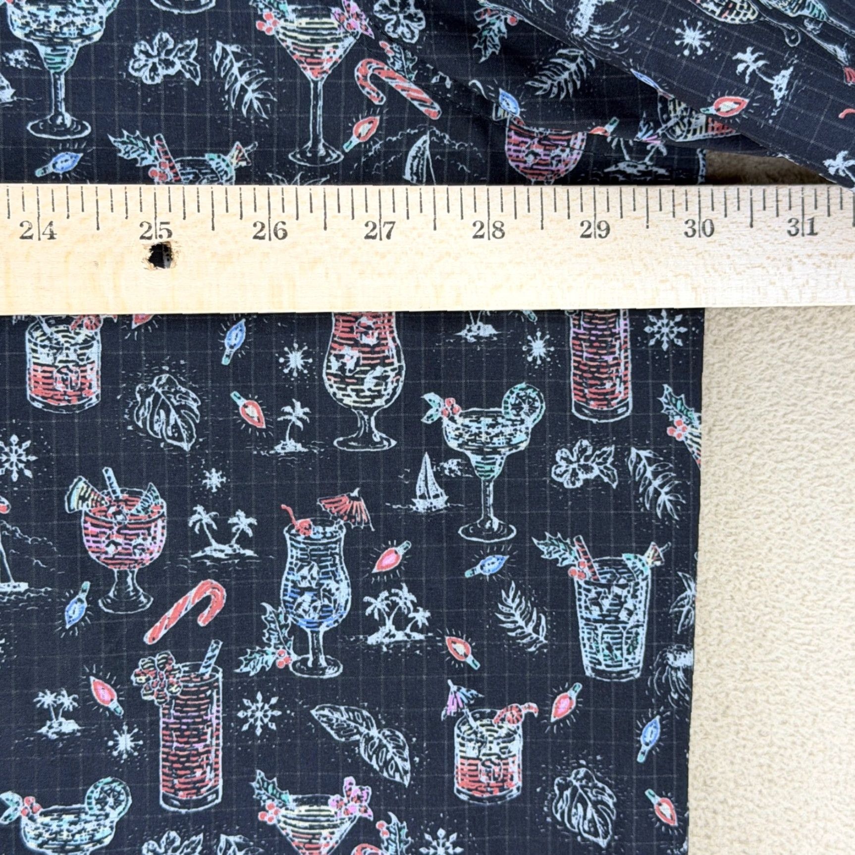 Tommy Bahama Tommy Bahama Mens 2XLTG Black Cocktail Print Short Sleeve Button Up Shirt Size US XXL / EU 58 / 5 - 5 Thumbnail