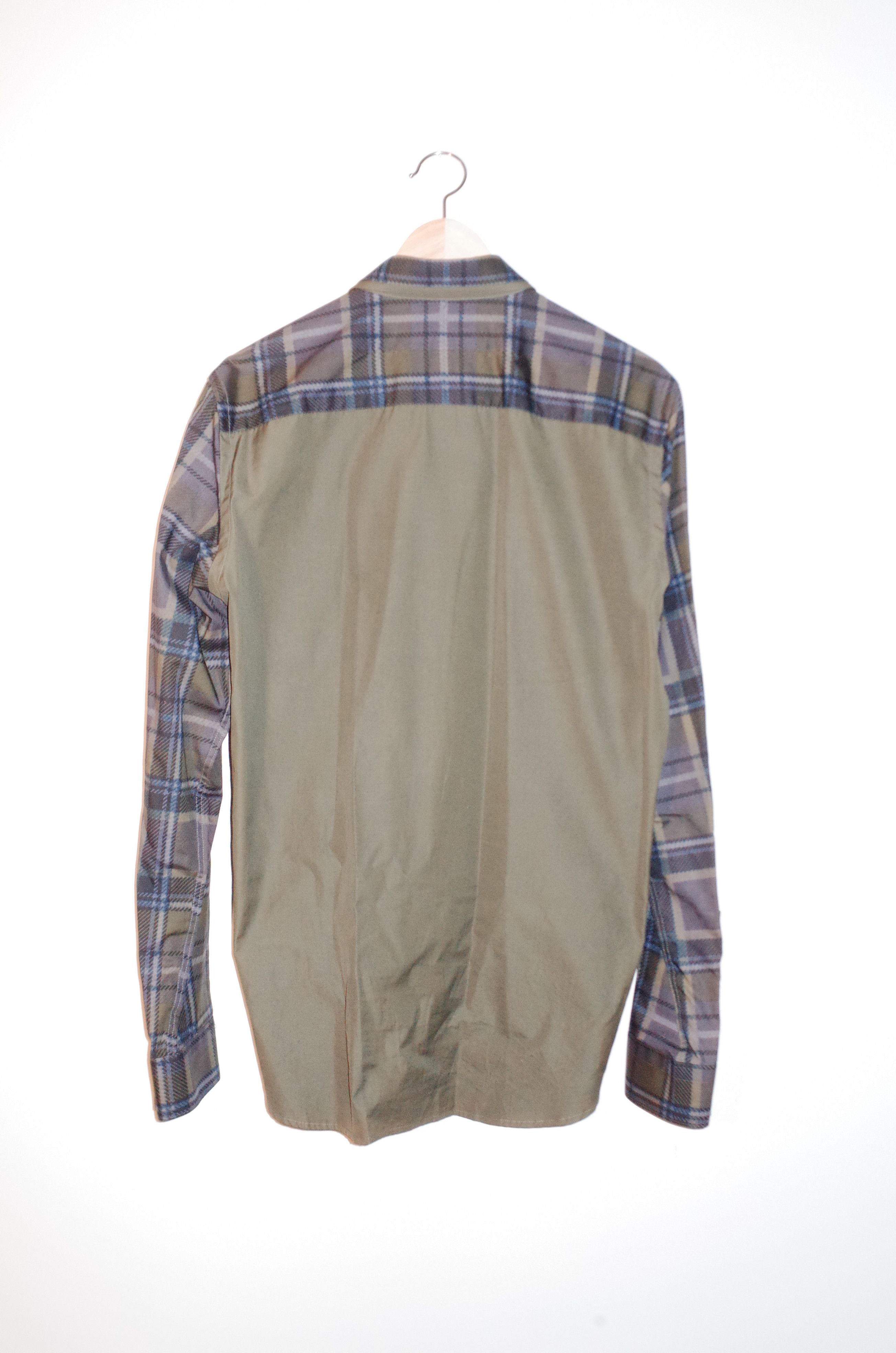 Givenchy Givenchy Riccardo Tisci Olive Plaid insert dress shirt Size US S / EU 44-46 / 1 - 5 Thumbnail