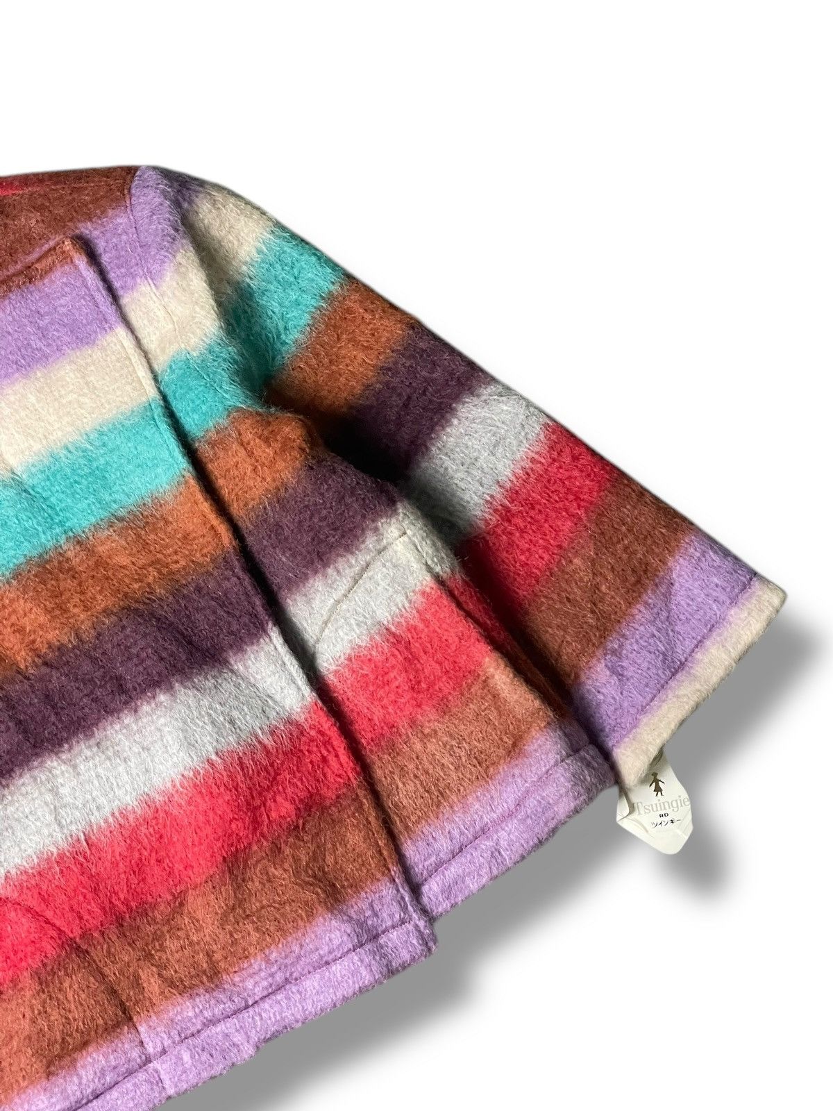 Japanese Brand × Vintage Japanese Brand Rainbow Knitted Coat (99) Size US M / EU 48-50 / 2 - 3 Thumbnail