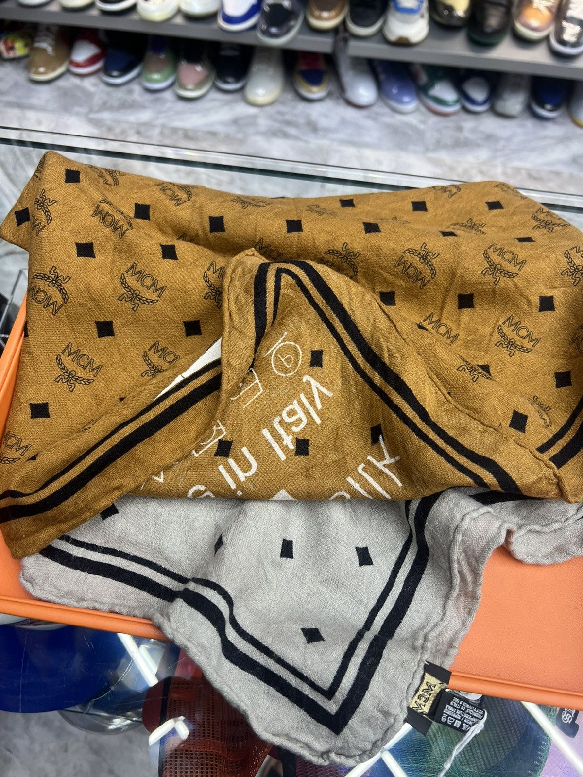 MCM MCM Visetos Monogram Silk Scarf Size ONE SIZE - 3 Thumbnail