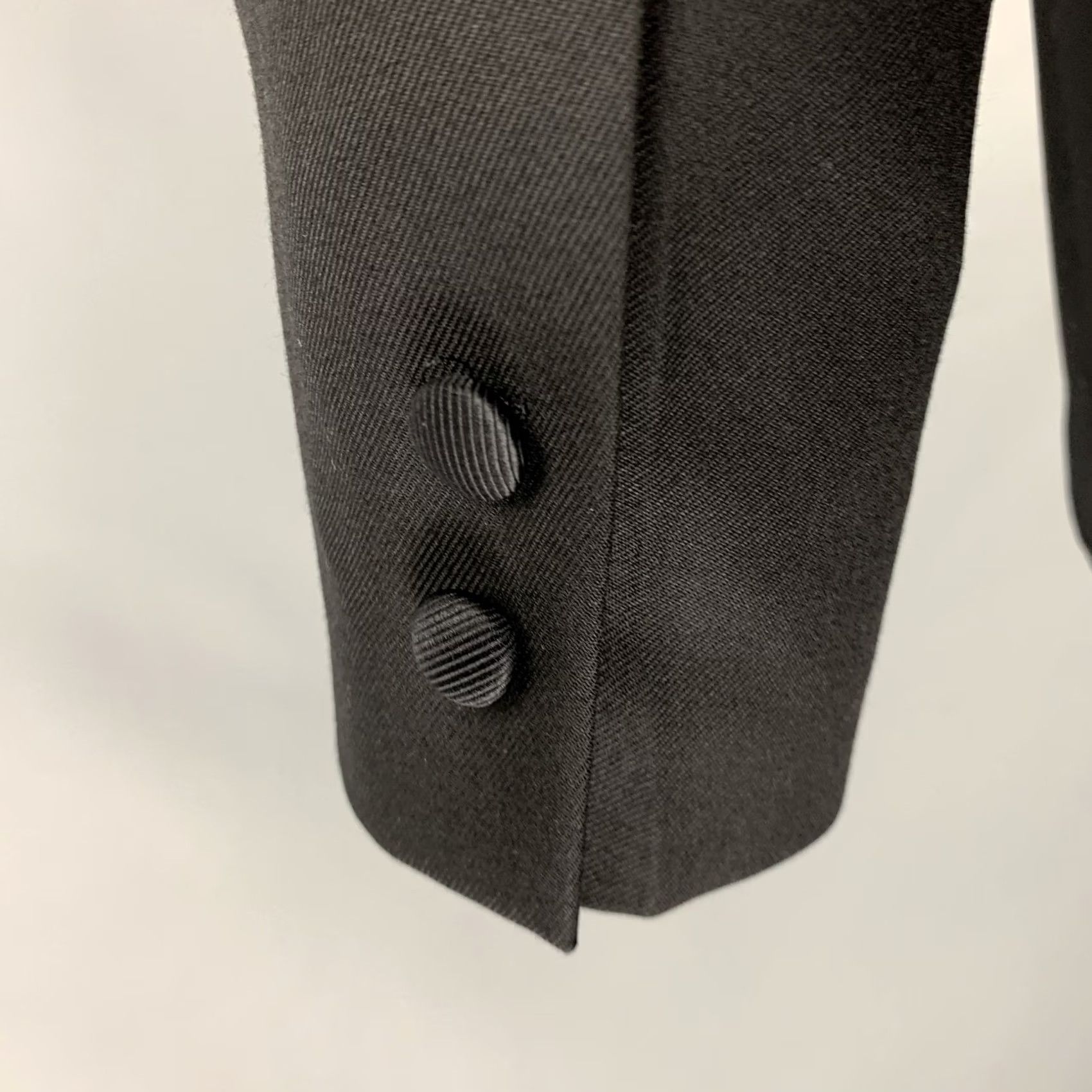 Vintage BLACK FLEECE Wool Notch Lapel Sport Coat Black Size 38 Size US XXS / EU 40 - 4 Thumbnail
