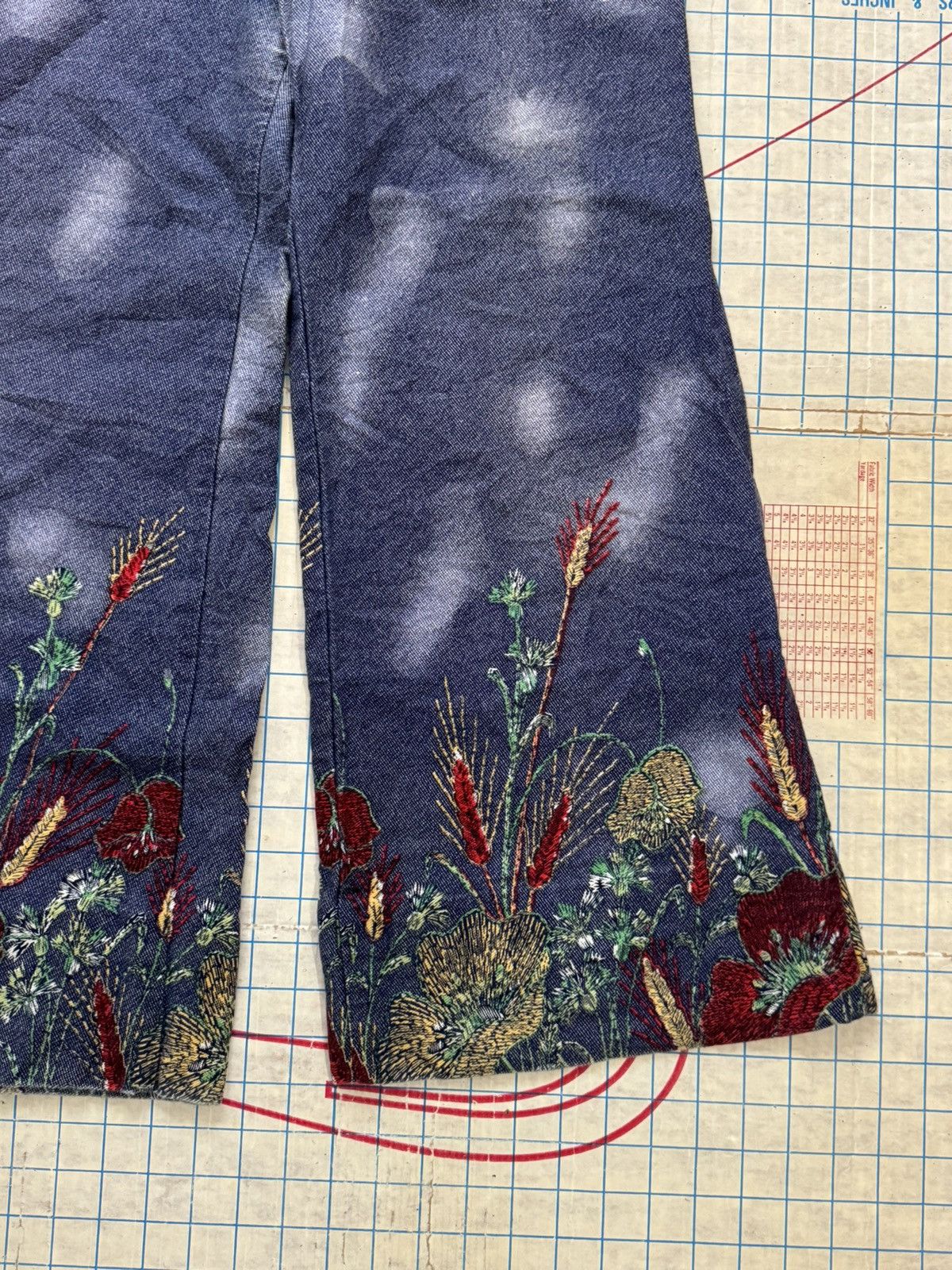 Vintage Vintage Crazy Bell Bottom Embroidered Pants 70’s Flare Size US 32 / EU 48 - 5 Thumbnail