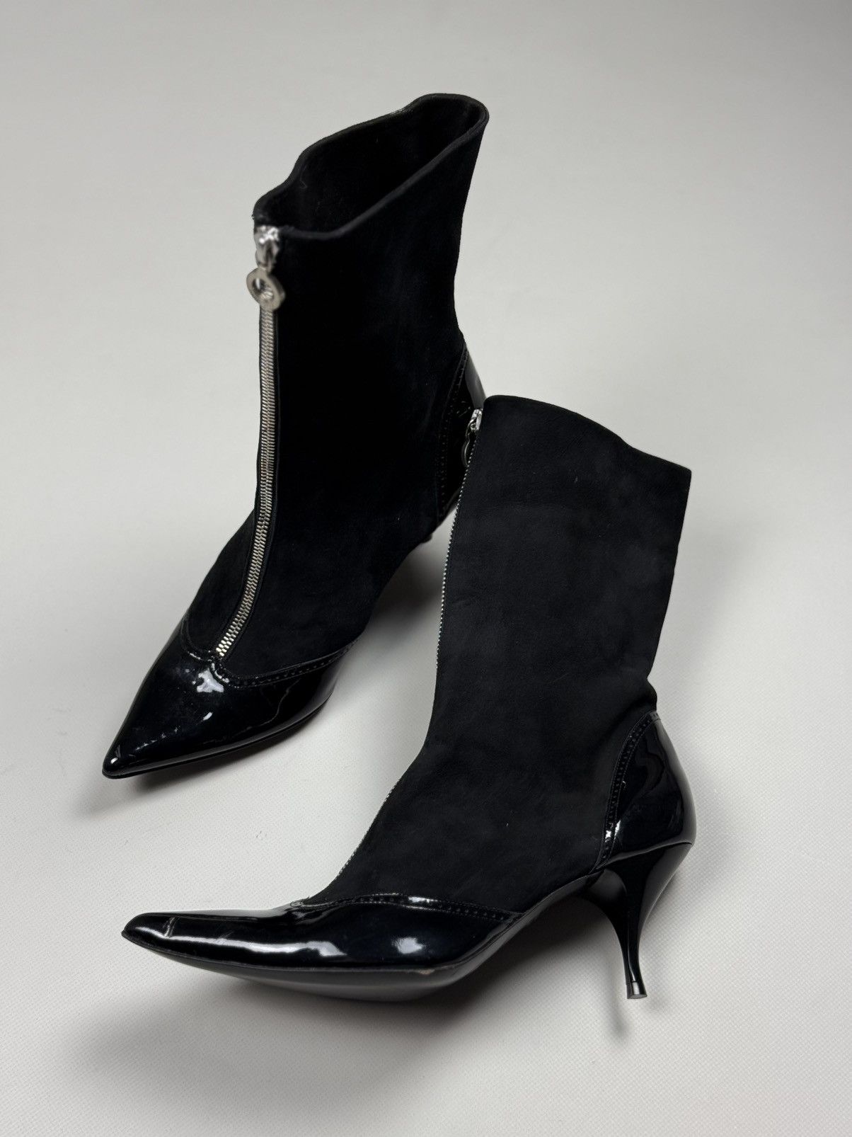 Marc Jacobs Marc Jacobs Heeled Full Zip Leather Suede Ankle Boots Shoes Size US 9.5 / IT 39.5 - 15 Thumbnail