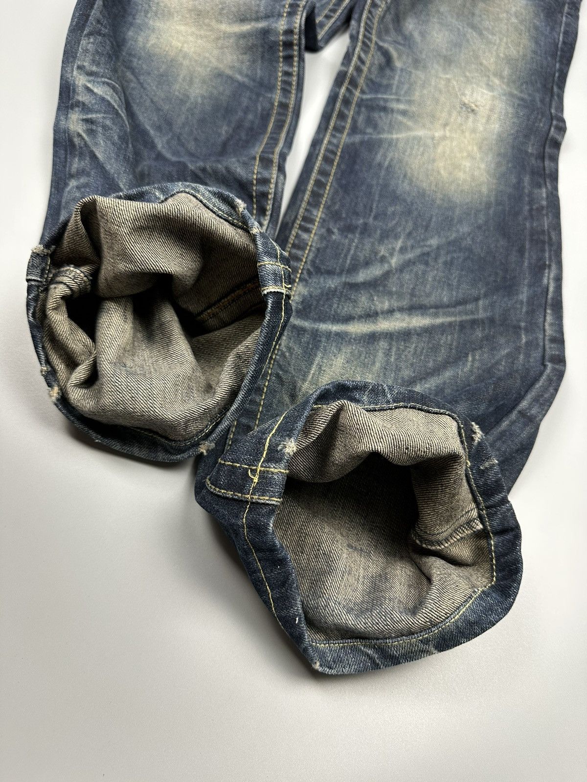 Japanese Brand Distressed Yoshitomo Nara X Lolita Flare Lightning Jeans Size US 34 / EU 50 - 9 Thumbnail