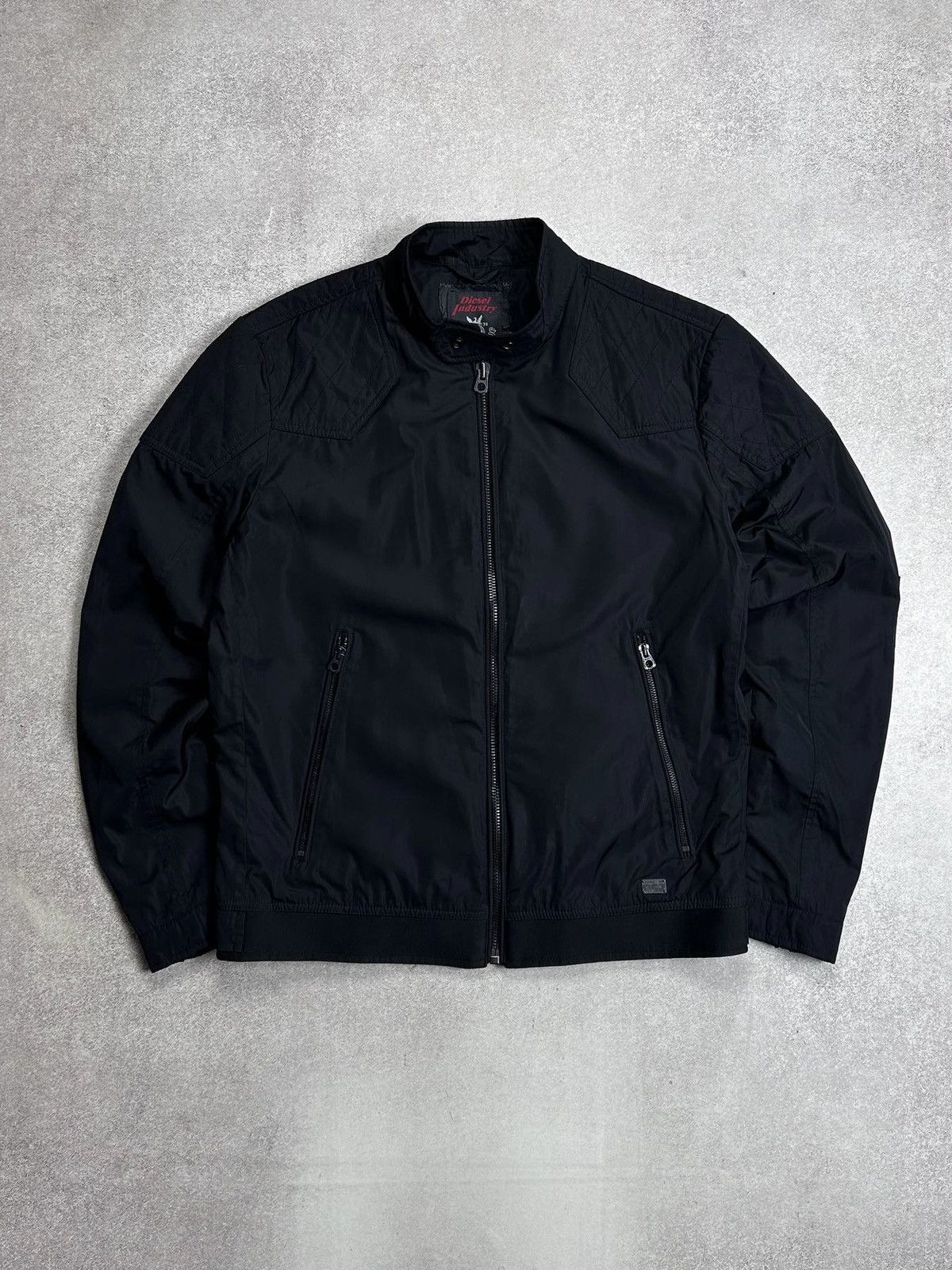 Diesel Vintage Diesel Industry Black Nylon Bomber Jacket Grunge XL Size US XL / EU 56 / 4 - 1 Thumbnail
