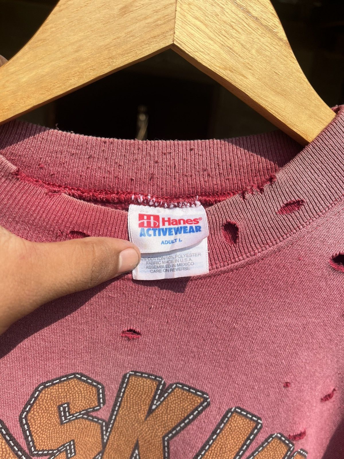Vintage Thrashed faded redskins Distressed Size US L / EU 52-54 / 3 - 3 Thumbnail