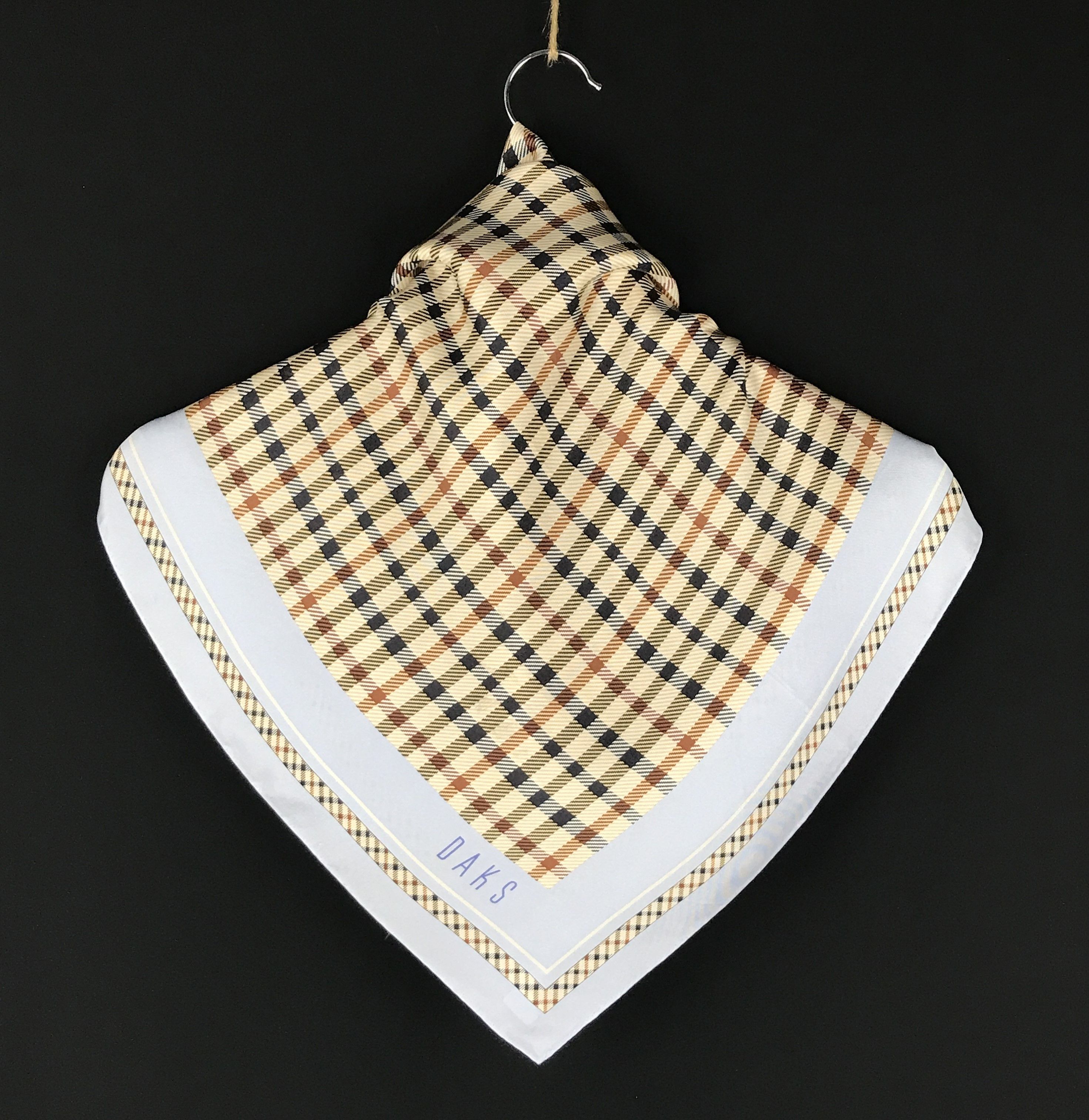 DAKS × Designer × Vintage Vintage Daks Striped Silk Scarf Size ONE SIZE - 4 Thumbnail