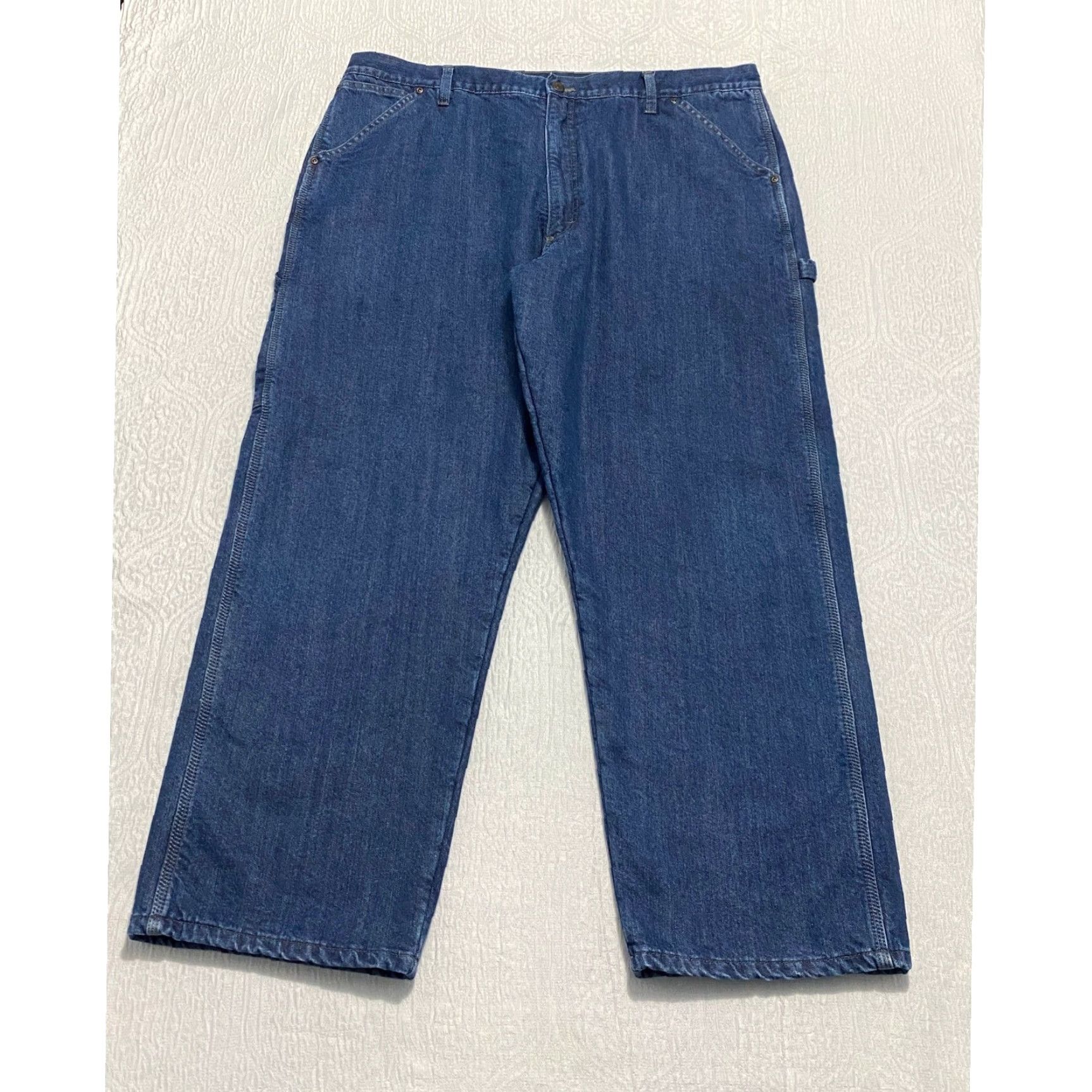 Wrangler Wrangler Jeans Carpenter Pants Fleece Lined Denim Workwear 42x30 Men Blue Relaxed Fit Wide Leg Shirt? Size US 42 / EU 58 - 2 Thumbnail