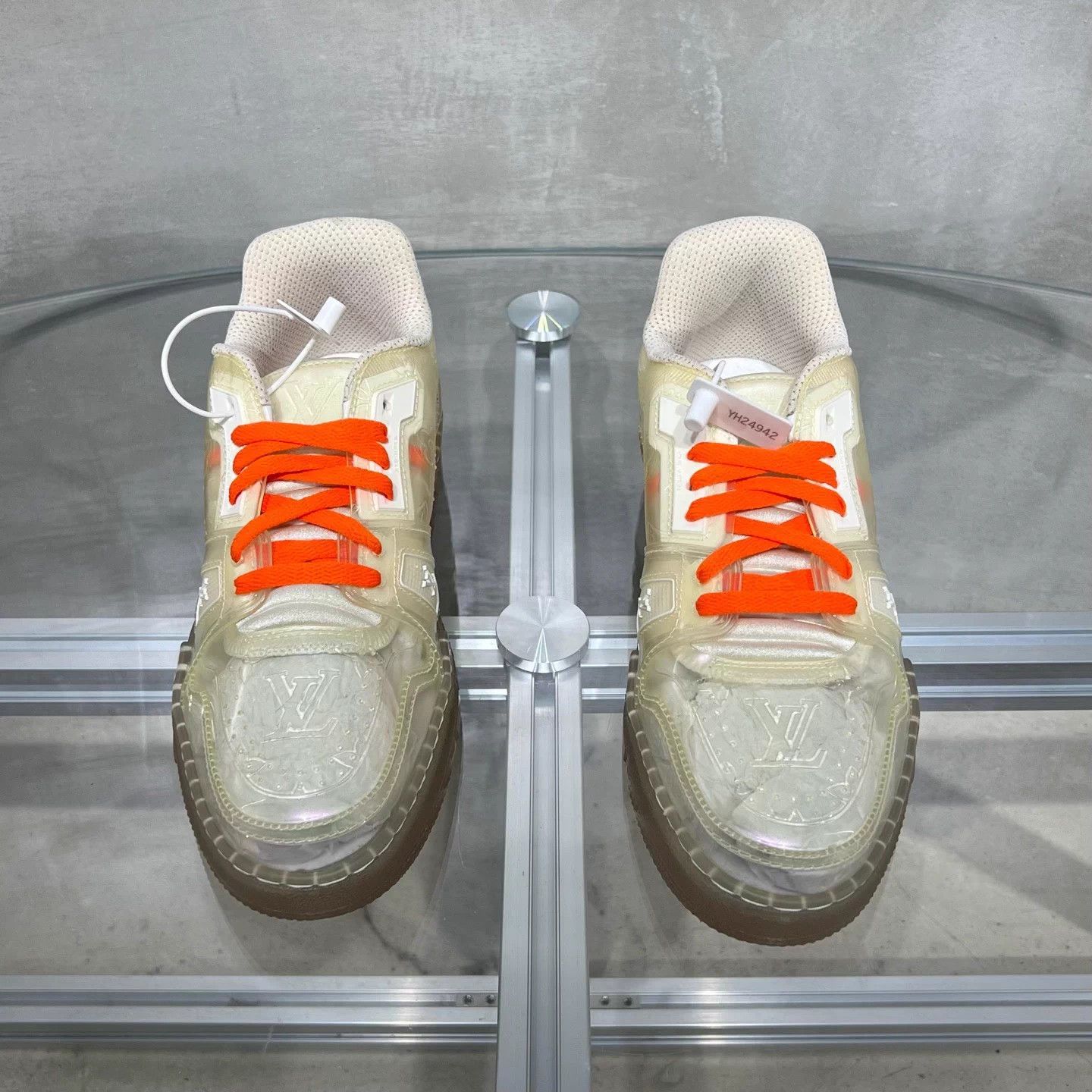 Louis Vuitton LV Trainer Clear White Orange UK7.5/41.5 Size US 8.5 / EU 41-42 - 1 Thumbnail
