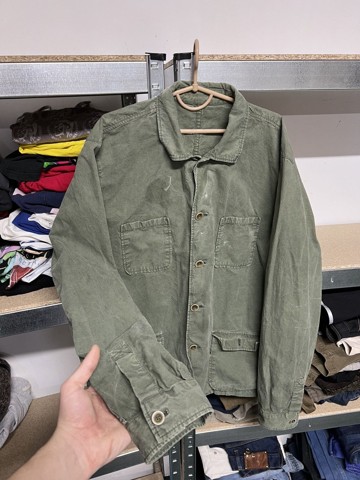 Vintage Multi Pocket Military Shirt Size L