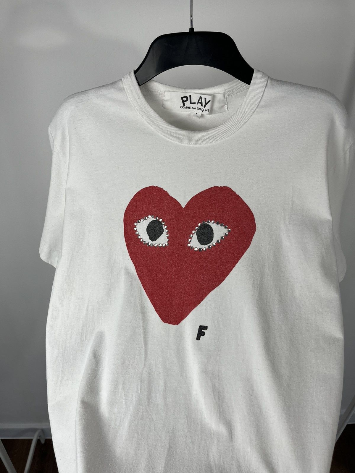 Comme des Garcons Comme des Garcons Play Men’s T-Shirt Red Heart Eyes L Size US L / EU 52-54 / 3 - 6 Thumbnail