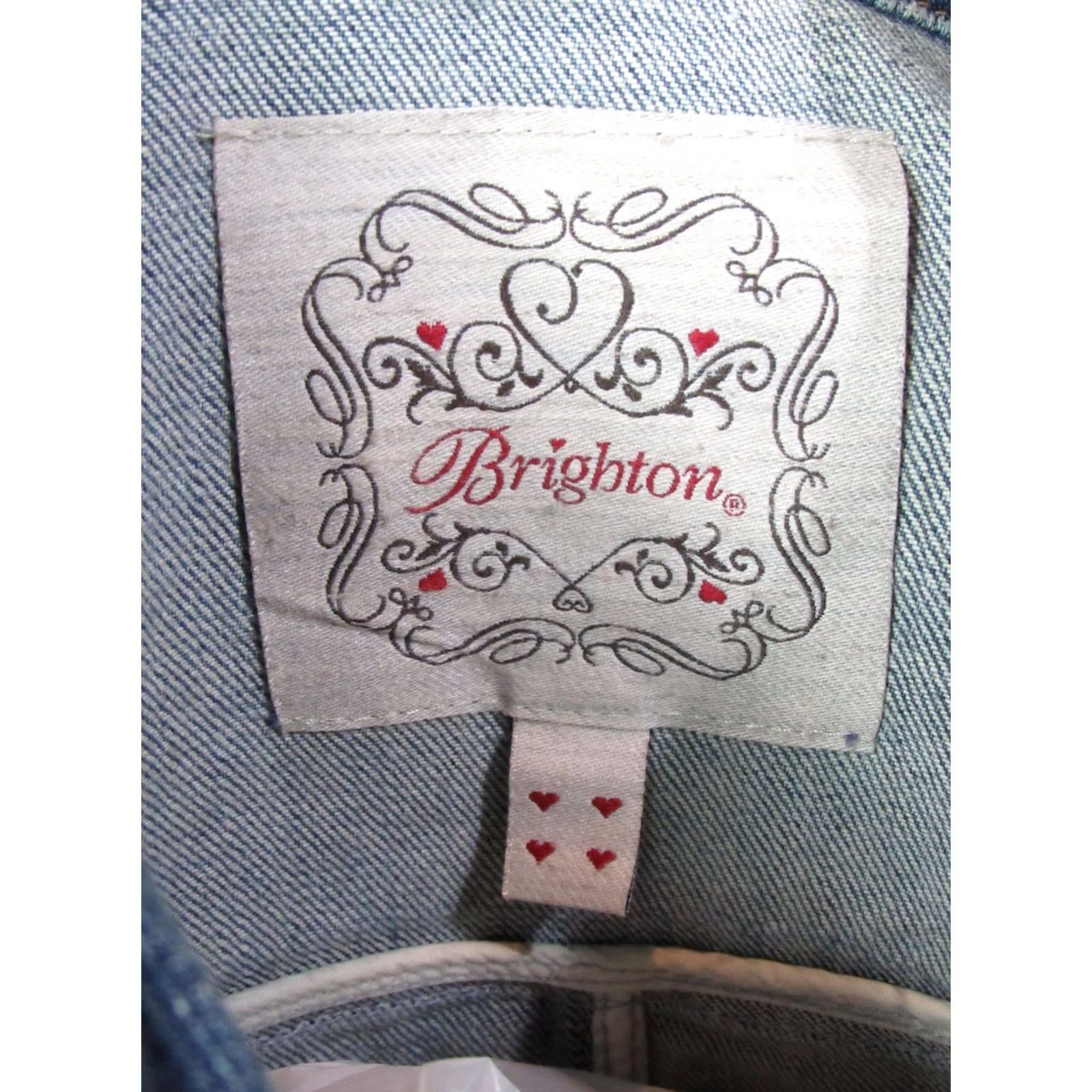 Brighton Brighton Denim Jacket Womens XL Rhinestone Button Long Sleeve Collared Y2K Blue Jacket Size XL / US 12-14 / IT 48-50 - 6 Thumbnail