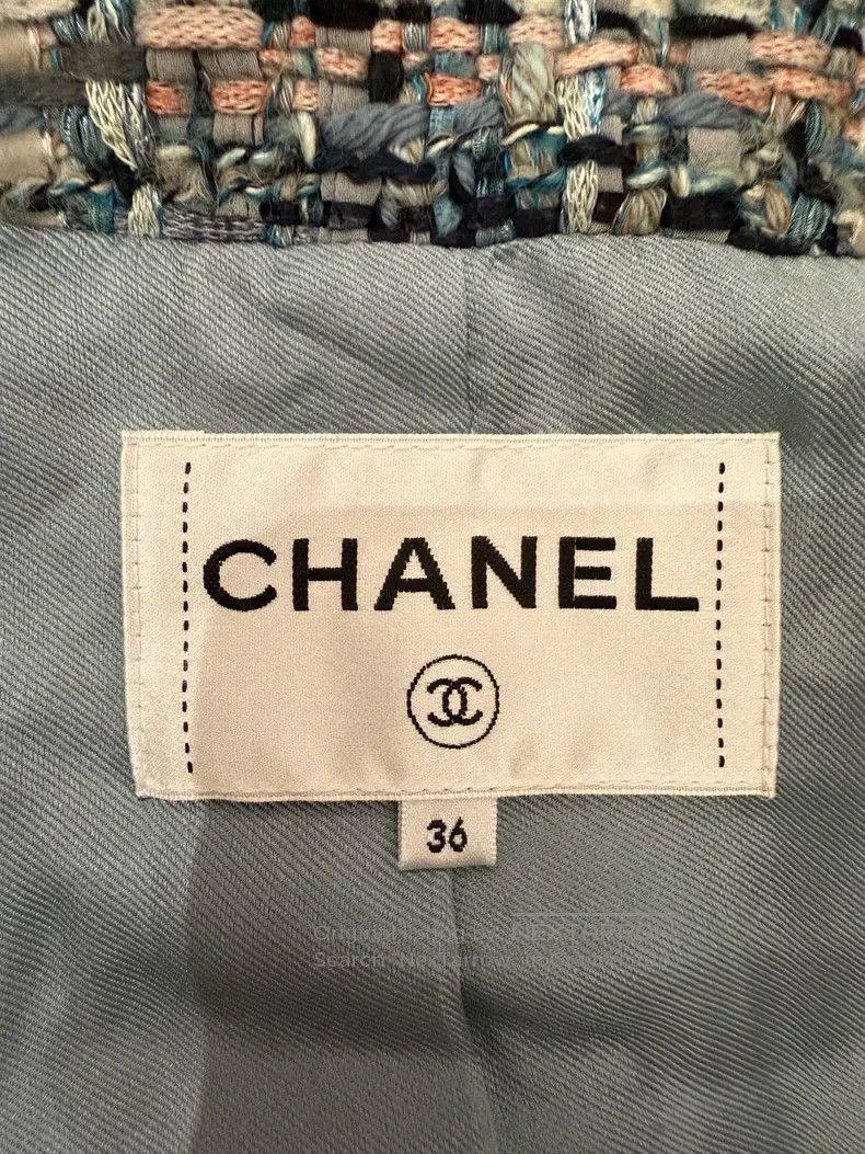 Chanel Chanel 17a Metropolitan Blue Tweed Tassel Coat Size XS / US 0-2 / IT 36-38 - 3 Thumbnail