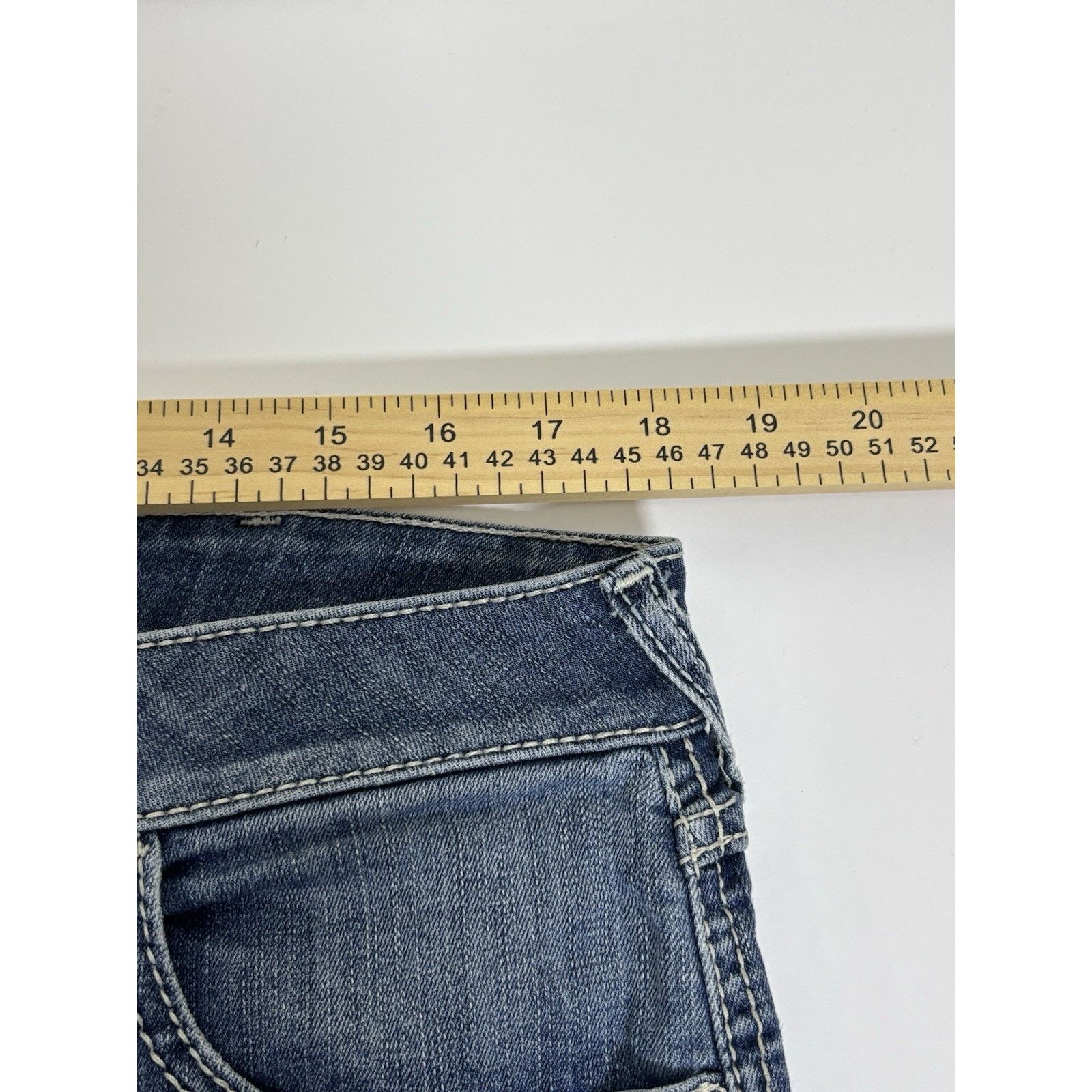 Ariat Women’s Ariat Denim Jeans Size 33R Blue Cropped Frayed Hem Size 33" - 8 Thumbnail