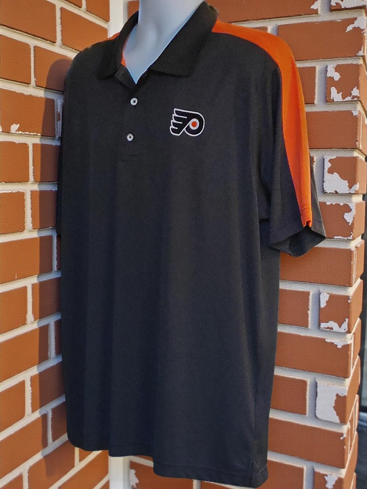 NHL Official Philadelphia Flyers Polo Shirt Size Large Size ONE SIZE - 4 Thumbnail