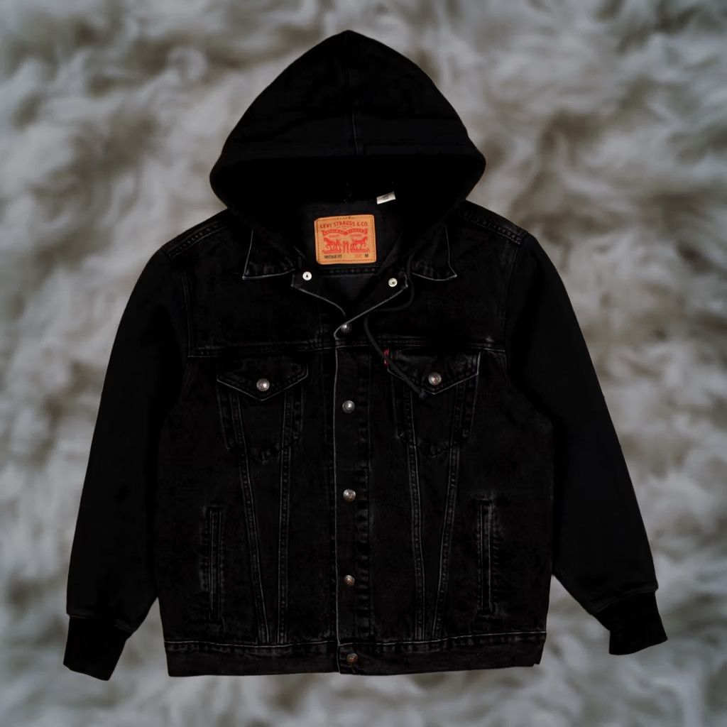 Levi's × Supreme Supreme x Levi's Hooded Jacket Black White | Grailed