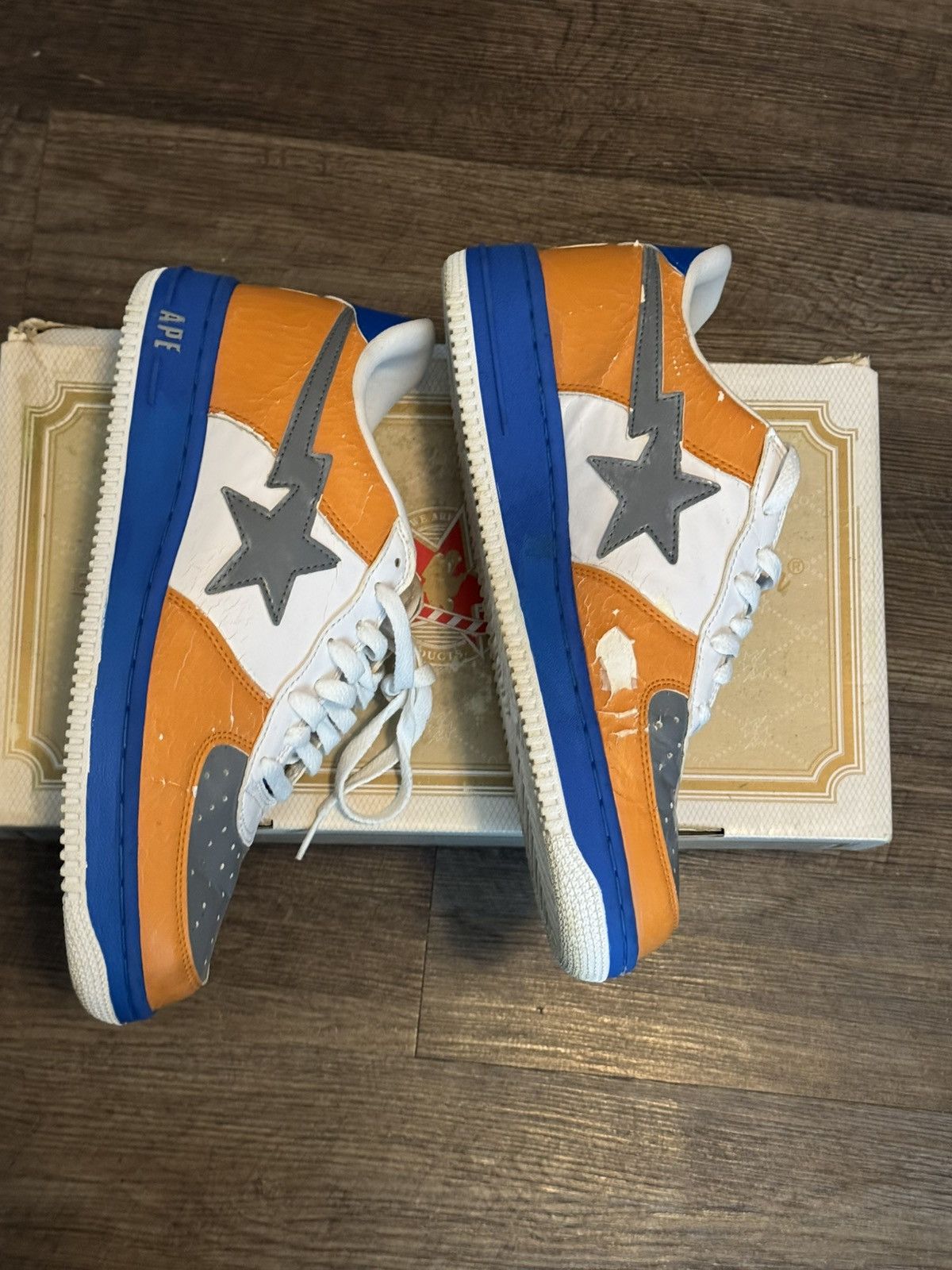 Bape × Nigo Vintage Bapesta ‘Light Blue Orange’ Size US 10.5 / EU 43-44 - 2 Thumbnail